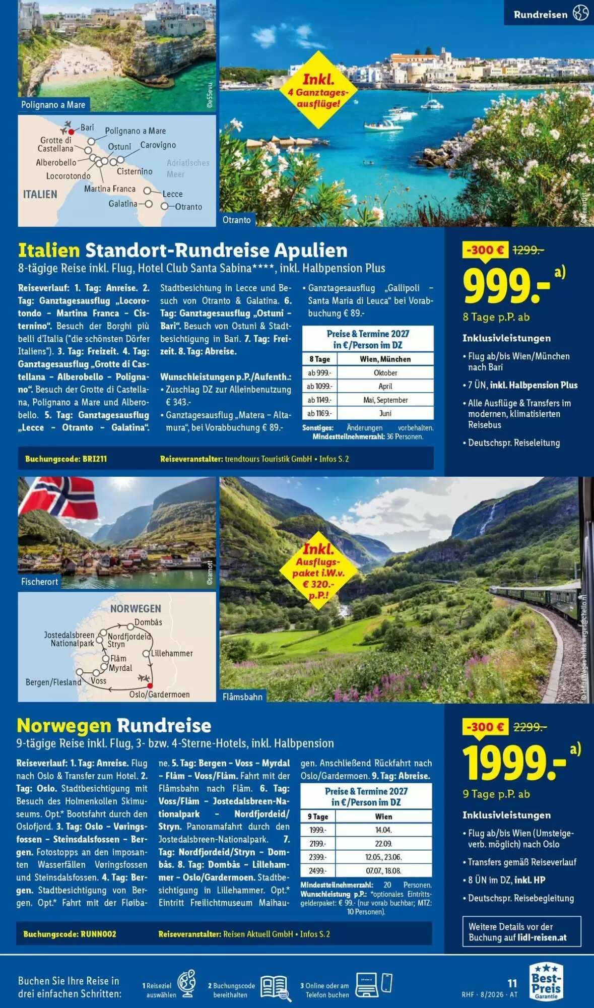 Lidl Reisen Flugblatt (ab 31.07.2026) - Angebote und Prospekt - Seite 11