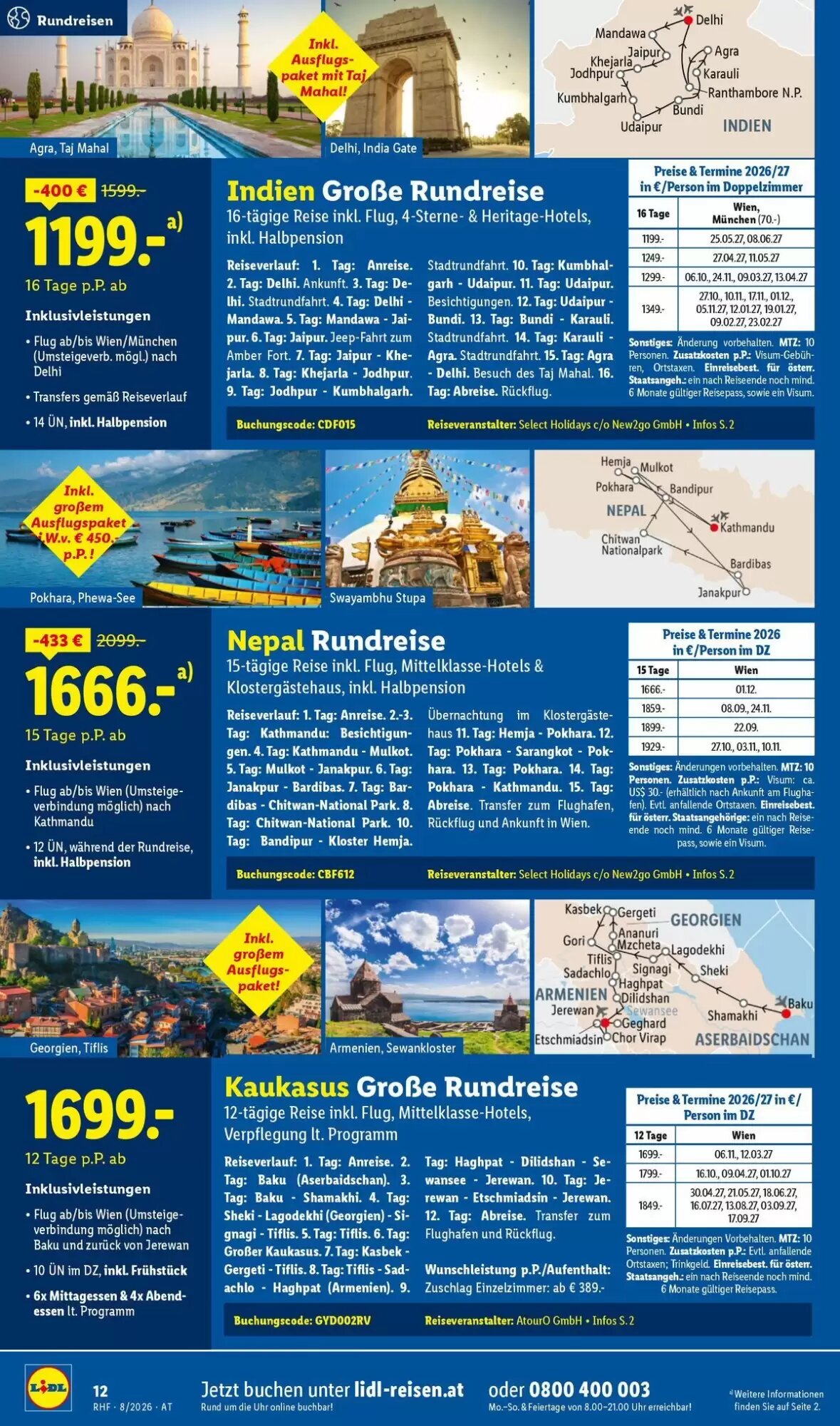 Lidl Reisen Flugblatt (ab 31.07.2026) - Angebote und Prospekt - Seite 12