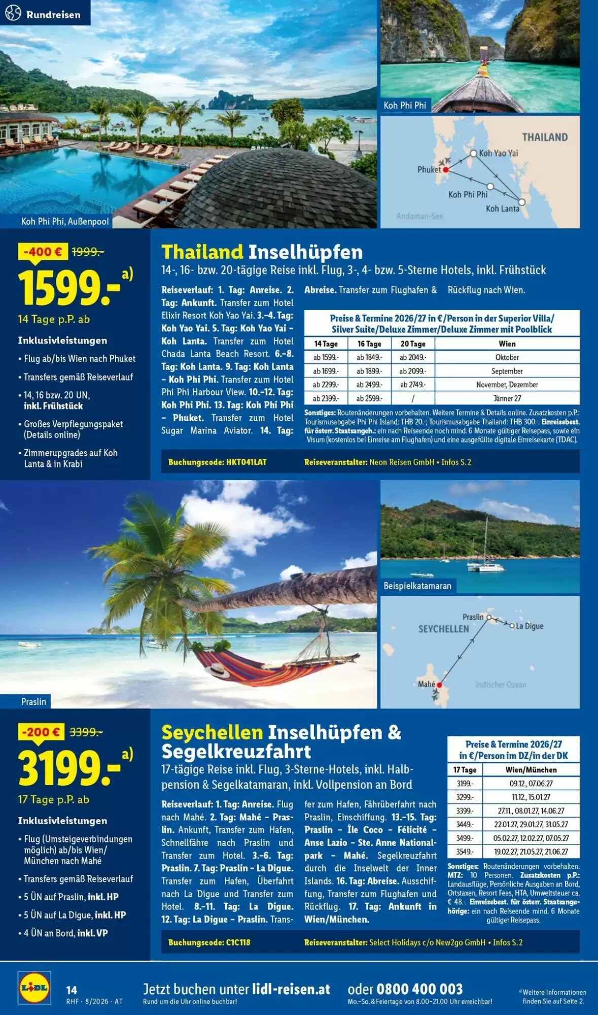 Lidl Reisen Flugblatt (ab 31.07.2026) - Angebote und Prospekt - Seite 14
