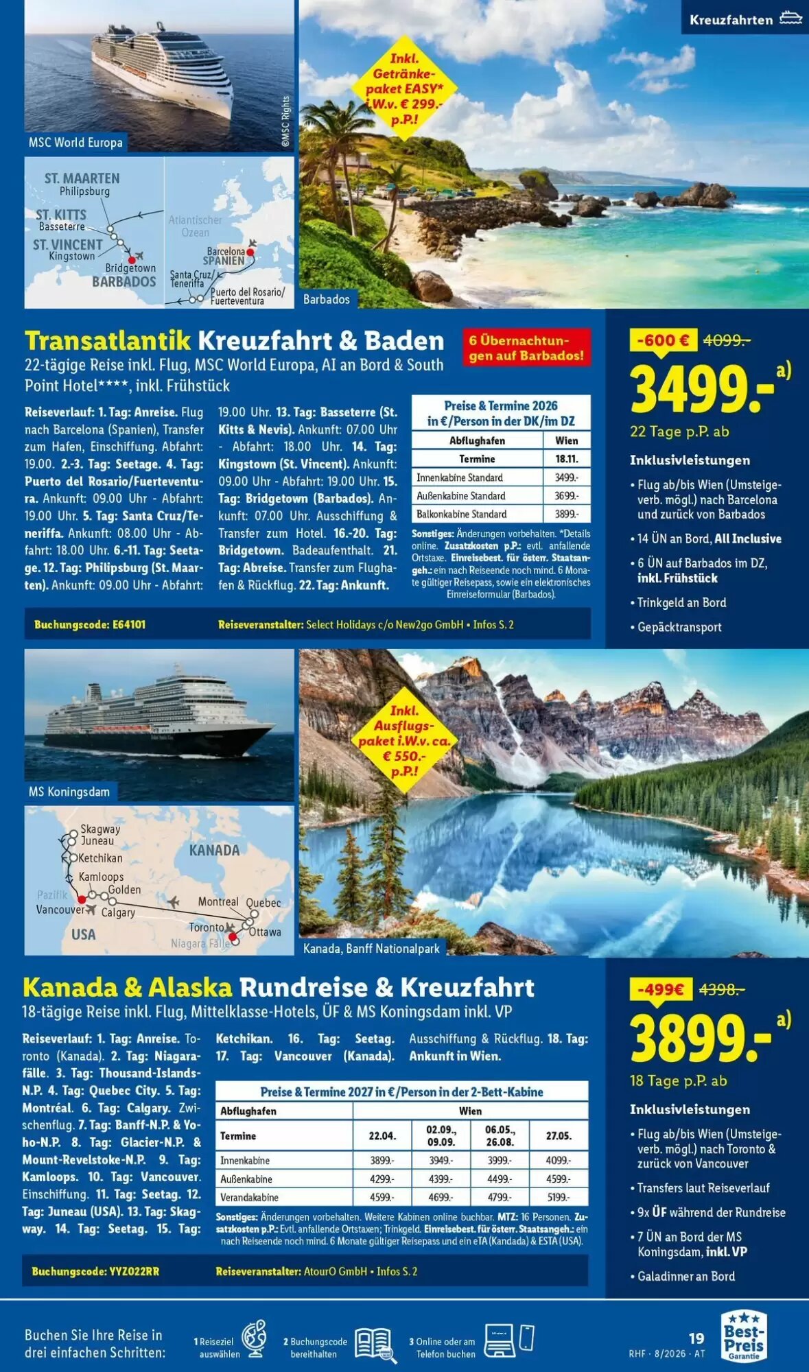 Lidl Reisen Flugblatt (ab 31.07.2026) - Angebote und Prospekt - Seite 19
