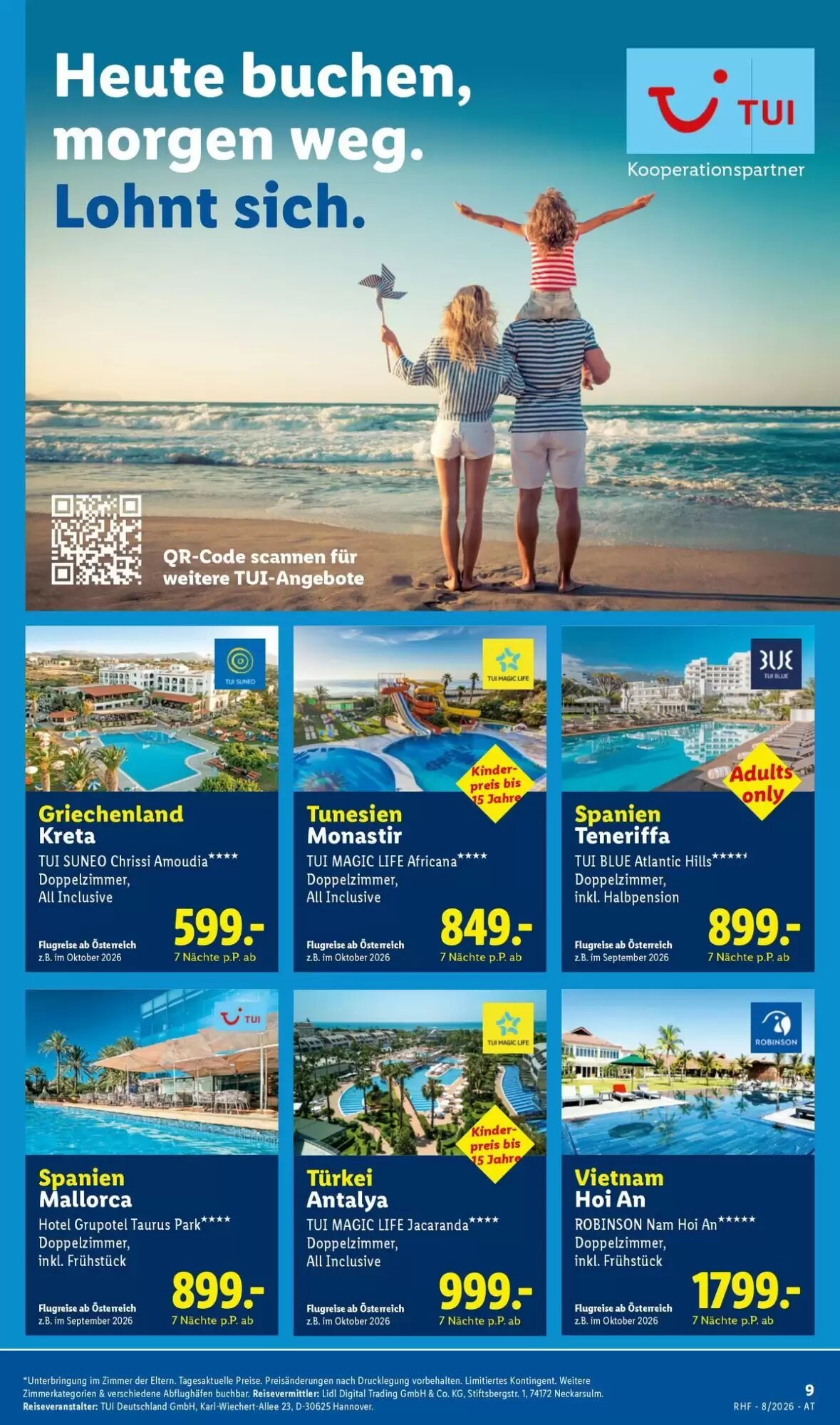 Lidl Reisen Flugblatt (ab 31.07.2026) - Angebote und Prospekt - Seite 9