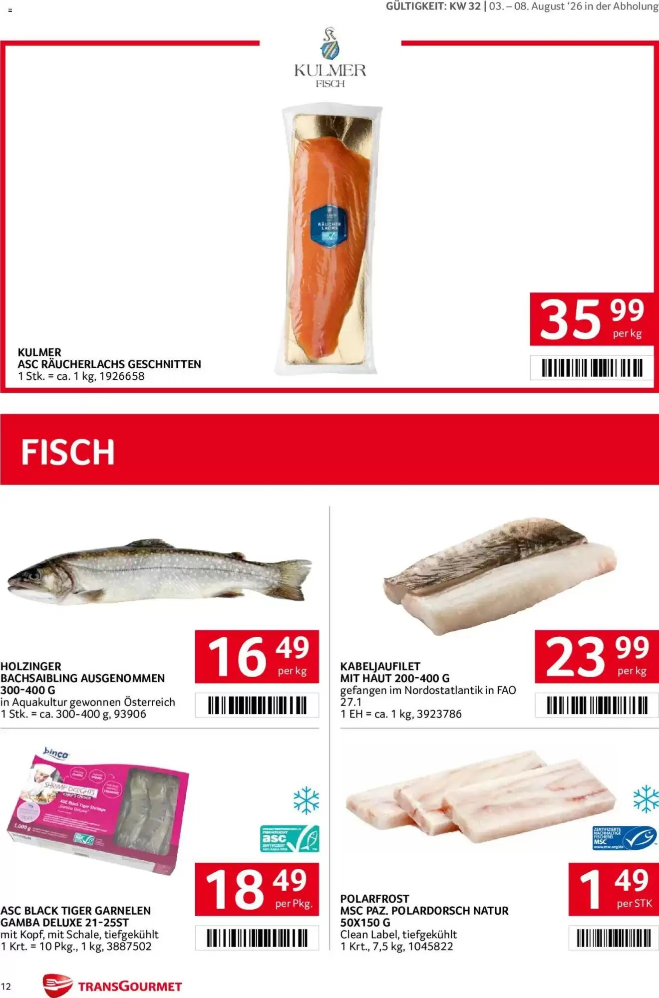 Transgourmet Flugblatt (ab 03.08.2026) - Angebote und Prospekt - Seite 12