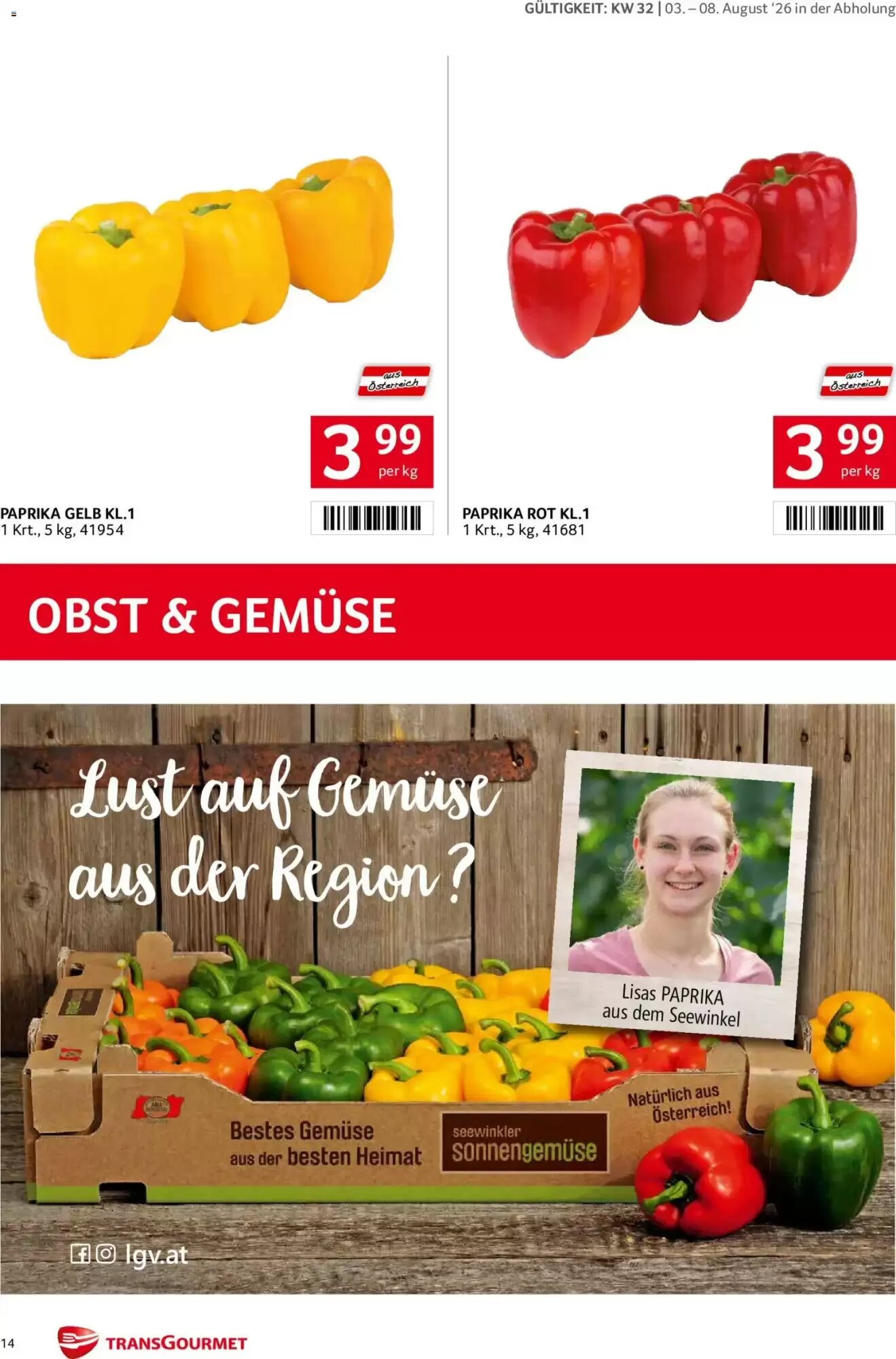 Transgourmet Flugblatt (ab 03.08.2026) - Angebote und Prospekt - Seite 14