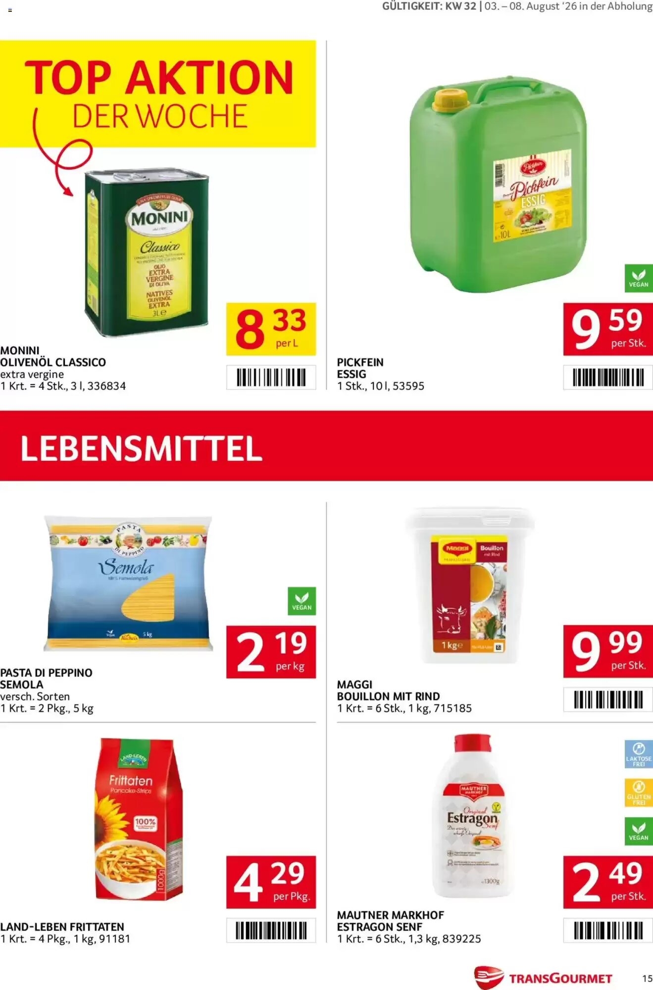 Transgourmet Flugblatt (ab 03.08.2026) - Angebote und Prospekt - Seite 15