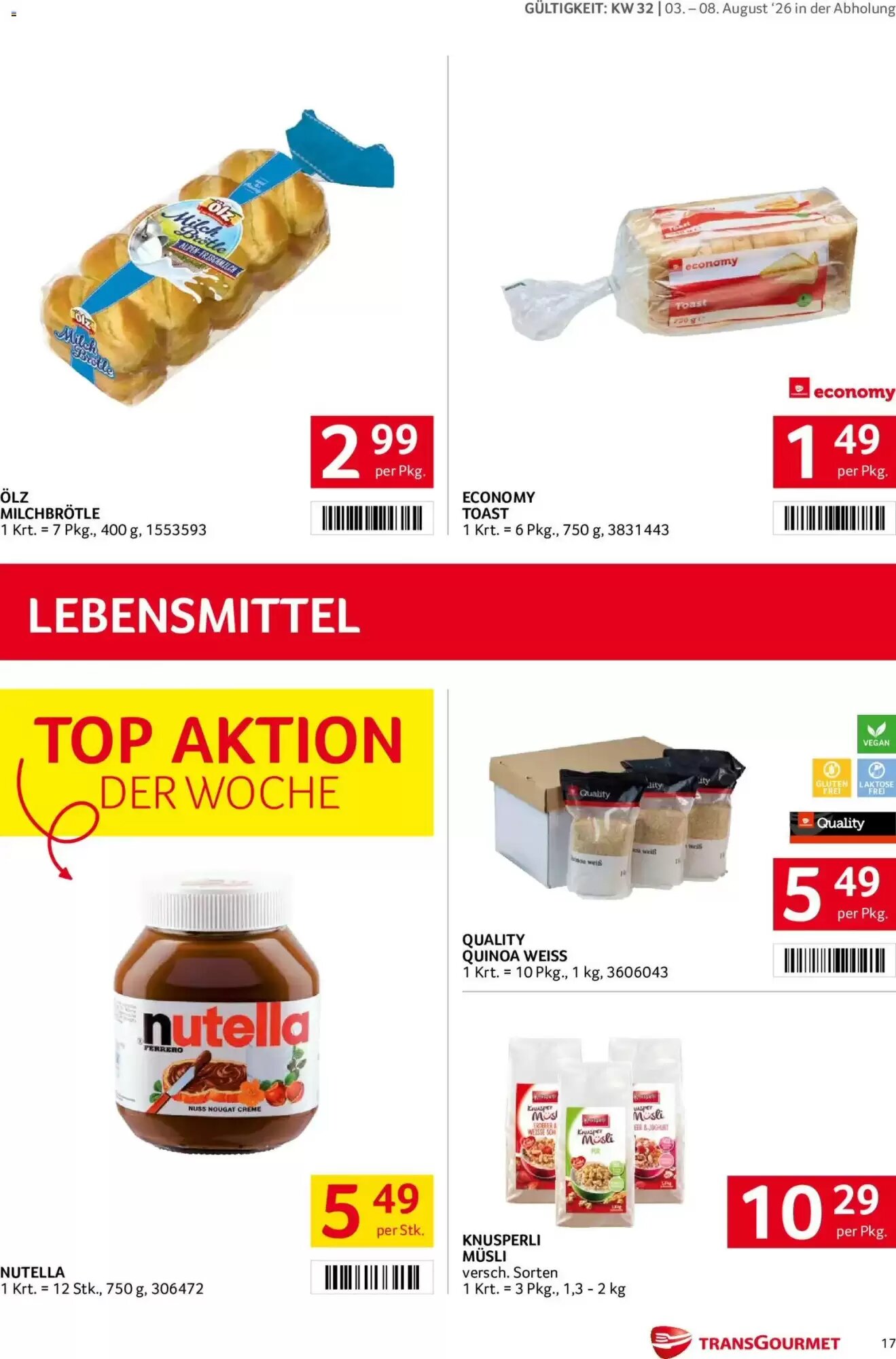 Transgourmet Flugblatt (ab 03.08.2026) - Angebote und Prospekt - Seite 17