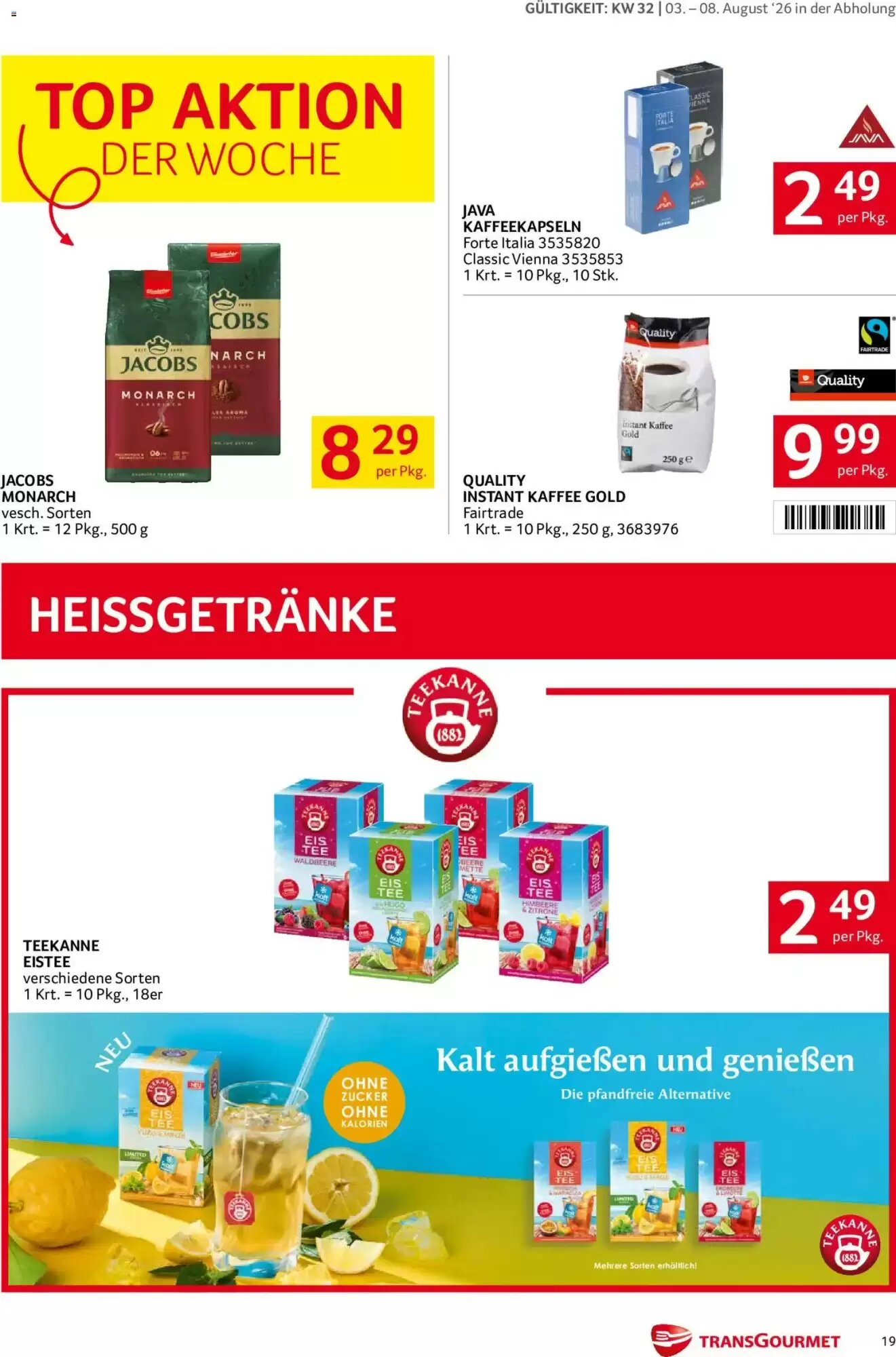 Transgourmet Flugblatt (ab 03.08.2026) - Angebote und Prospekt - Seite 19