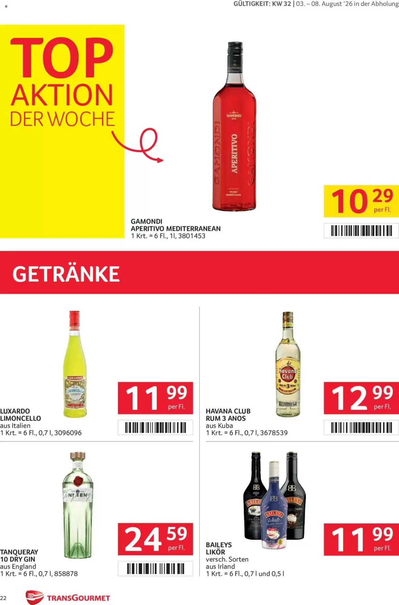 Transgourmet Flugblatt (ab 03.08.2026) - Angebote und Prospekt - Seite 22
