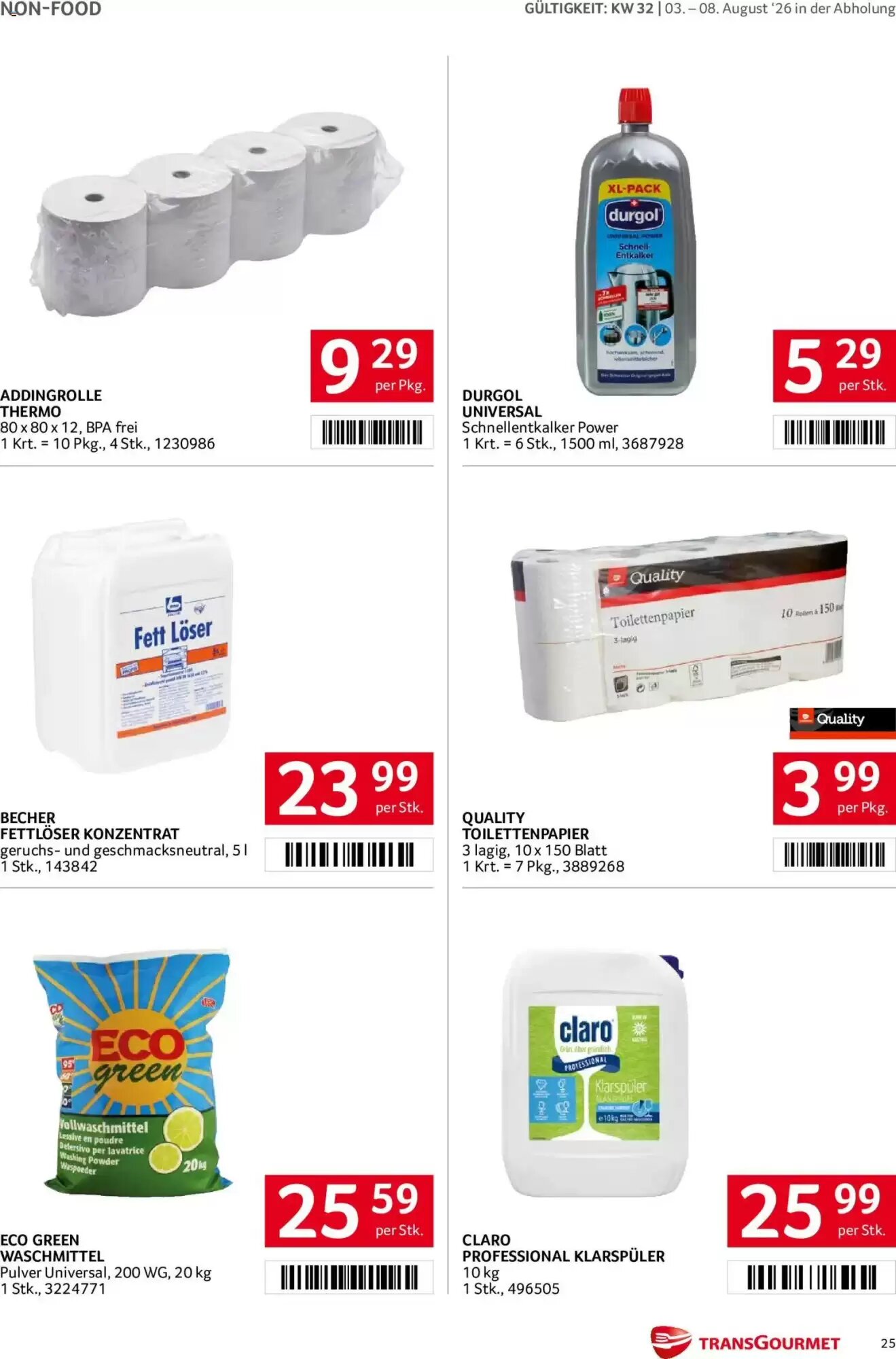 Transgourmet Flugblatt (ab 03.08.2026) - Angebote und Prospekt - Seite 25