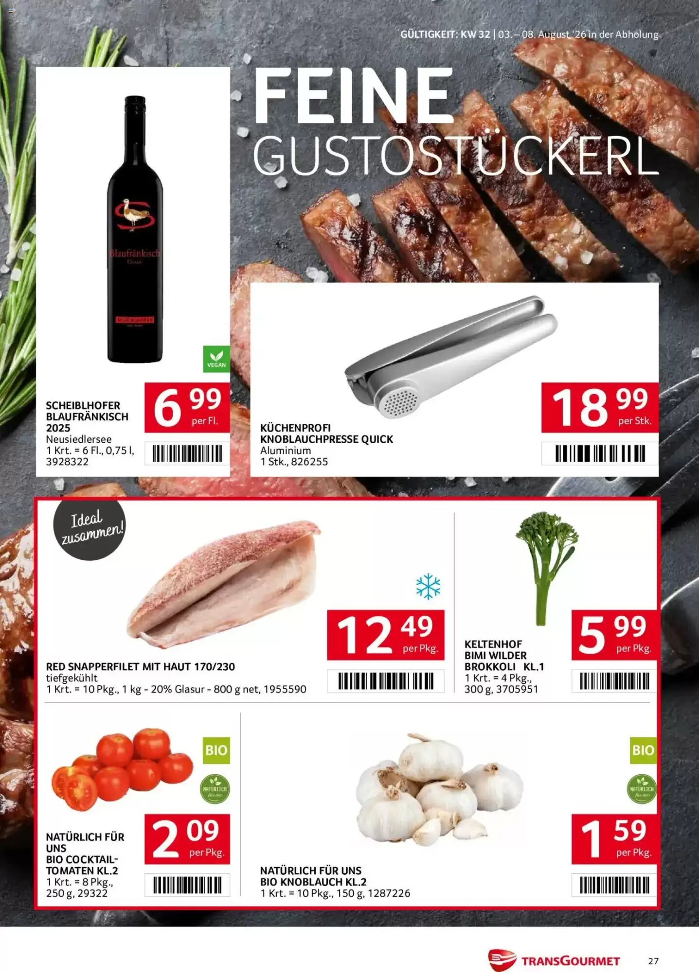 Transgourmet Flugblatt (ab 03.08.2026) - Angebote und Prospekt - Seite 27