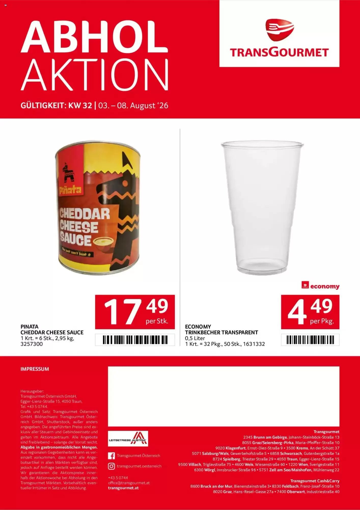 Transgourmet Flugblatt (ab 03.08.2026) - Angebote und Prospekt - Seite 32
