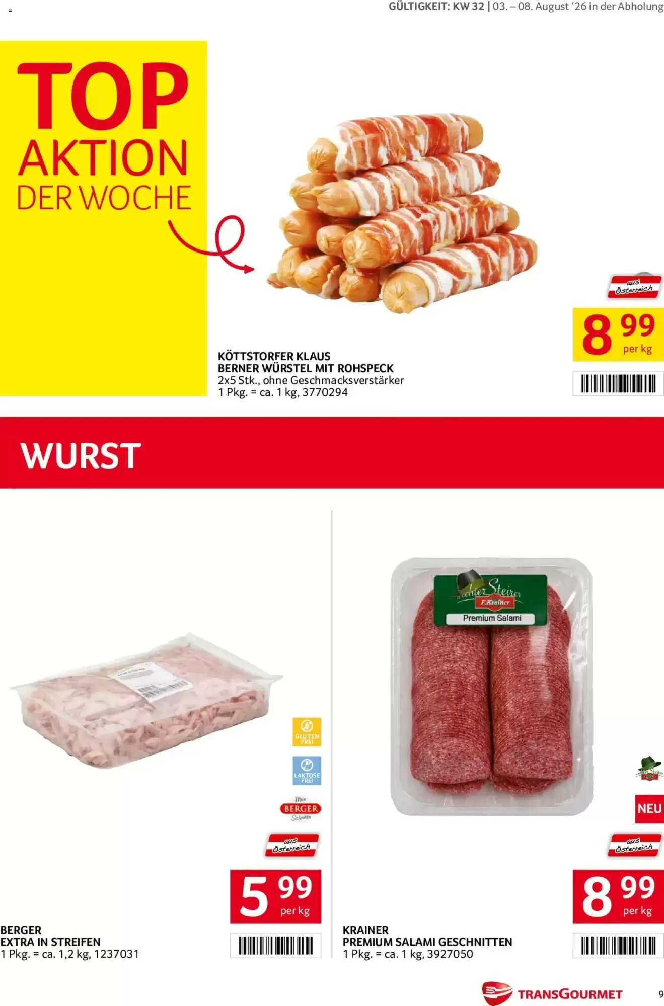 Transgourmet Flugblatt (ab 03.08.2026) - Angebote und Prospekt - Seite 9