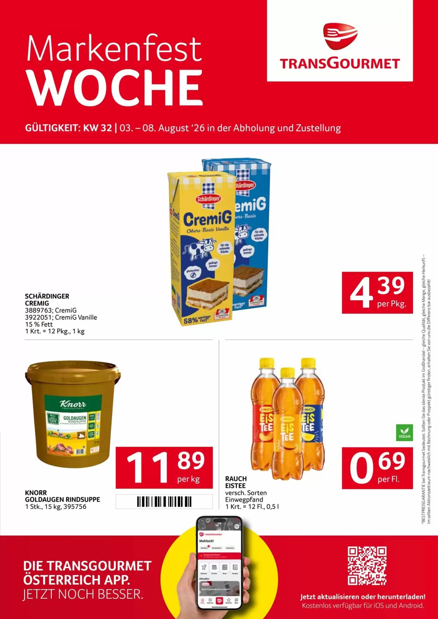 Transgourmet Flugblatt (ab 03.08.2026) - Angebote und Prospekt - Seite 1