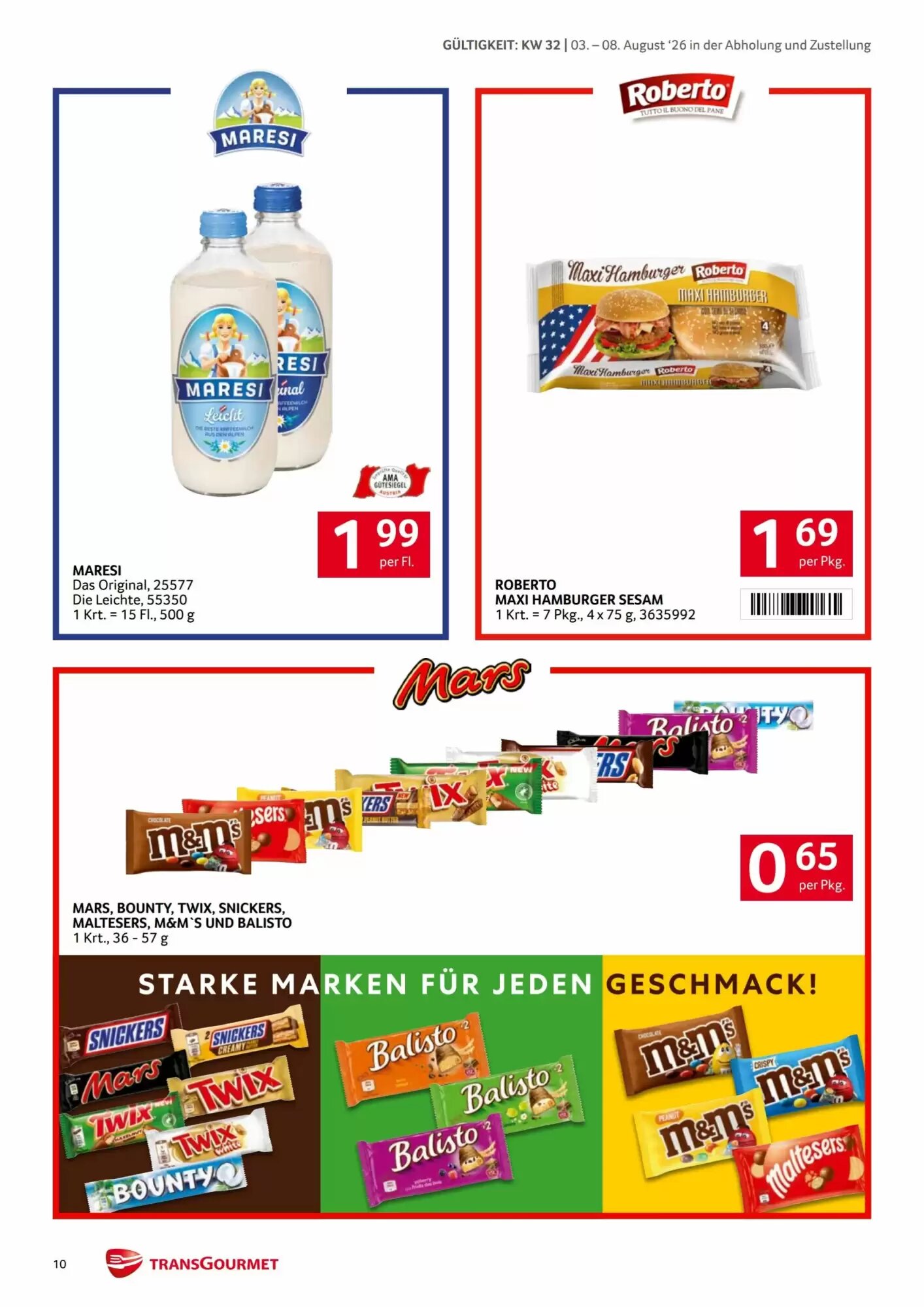 Transgourmet Flugblatt (ab 03.08.2026) - Angebote und Prospekt - Seite 10
