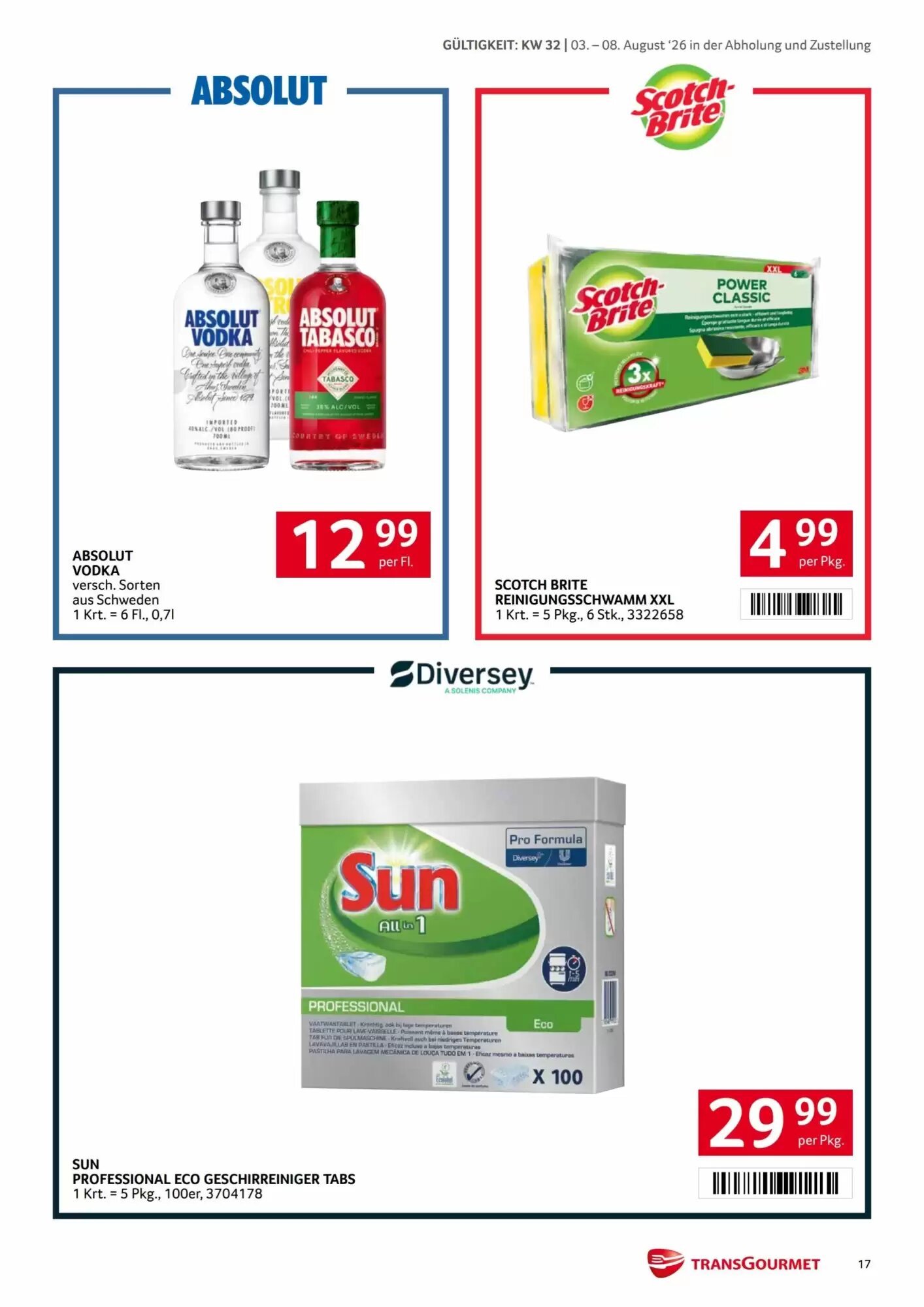 Transgourmet Flugblatt (ab 03.08.2026) - Angebote und Prospekt - Seite 17