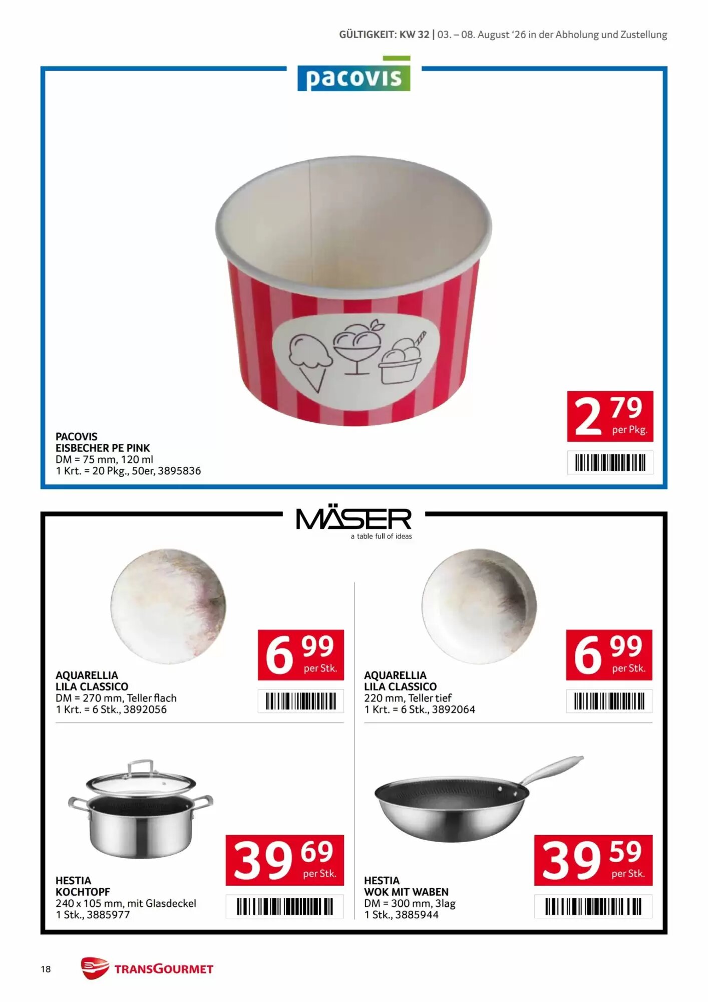 Transgourmet Flugblatt (ab 03.08.2026) - Angebote und Prospekt - Seite 18