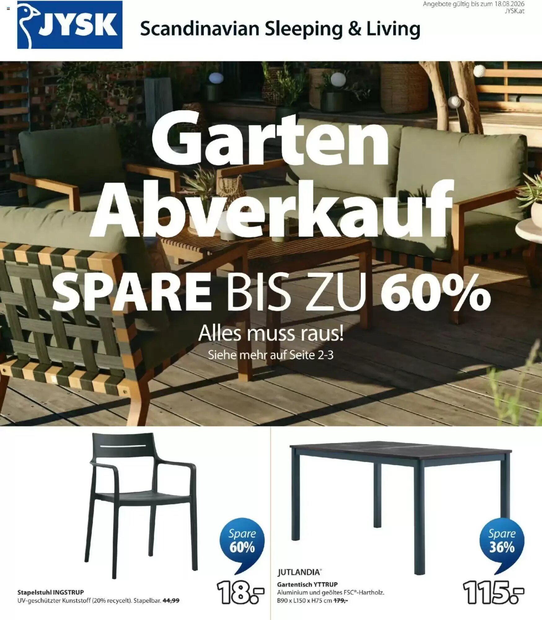 JYSK Flugblatt (ab 03.08.2026) - Angebote und Prospekt - Seite 1