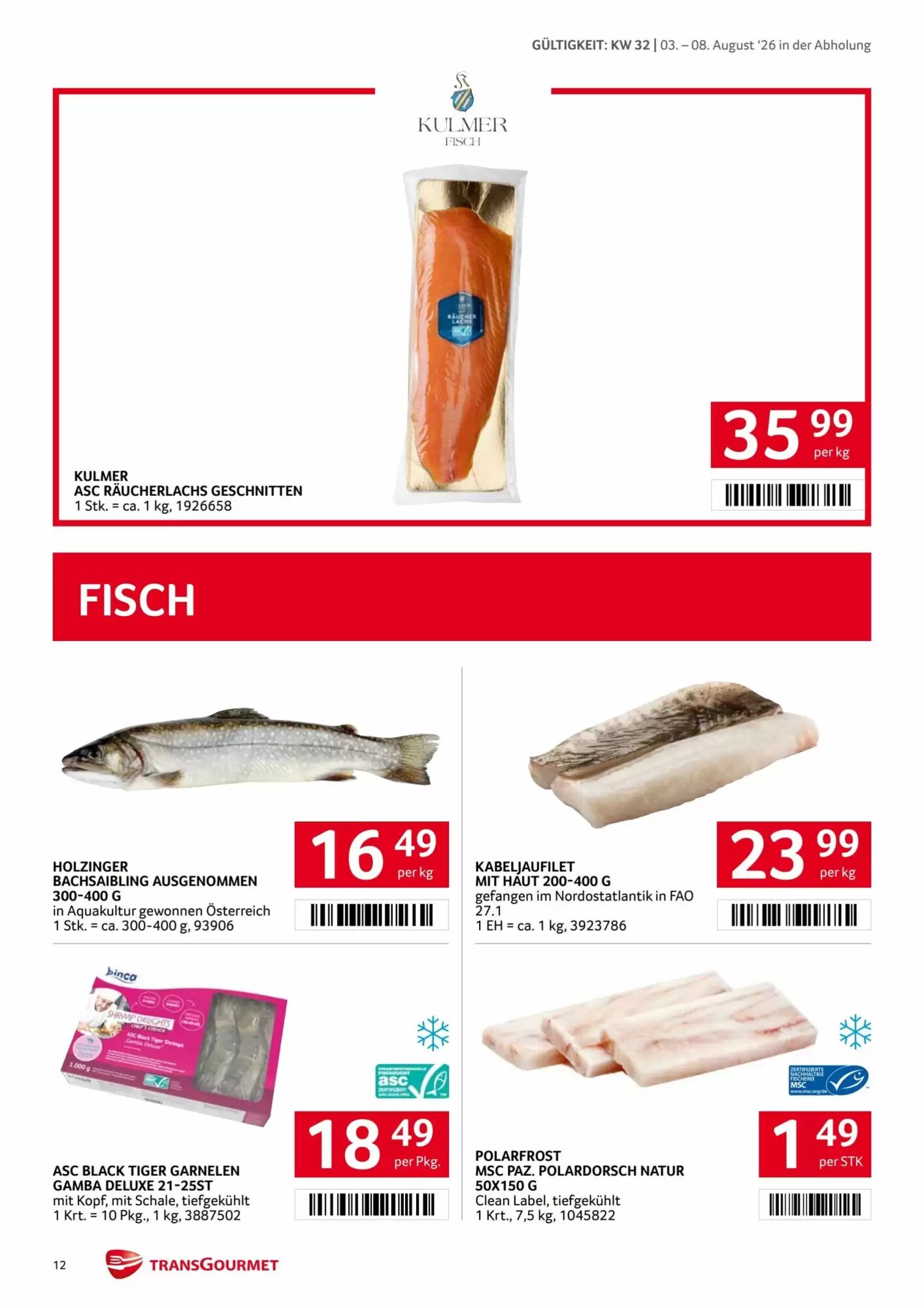 Transgourmet Flugblatt (ab 03.08.2026) - Angebote und Prospekt - Seite 12