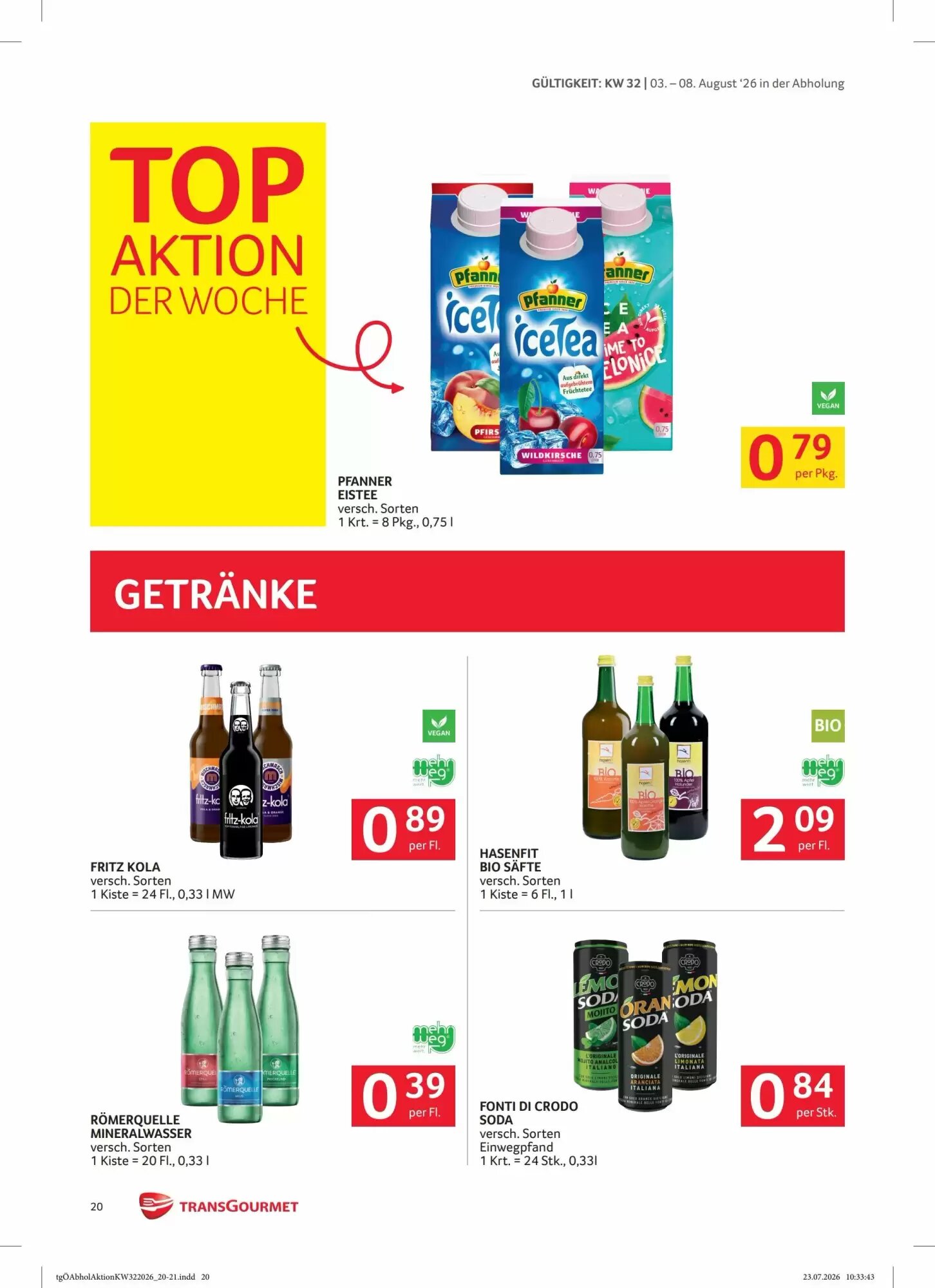 Transgourmet Flugblatt (ab 03.08.2026) - Angebote und Prospekt - Seite 20