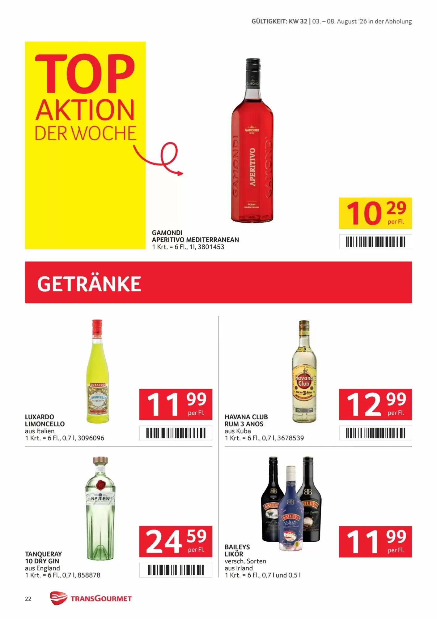 Transgourmet Flugblatt (ab 03.08.2026) - Angebote und Prospekt - Seite 22