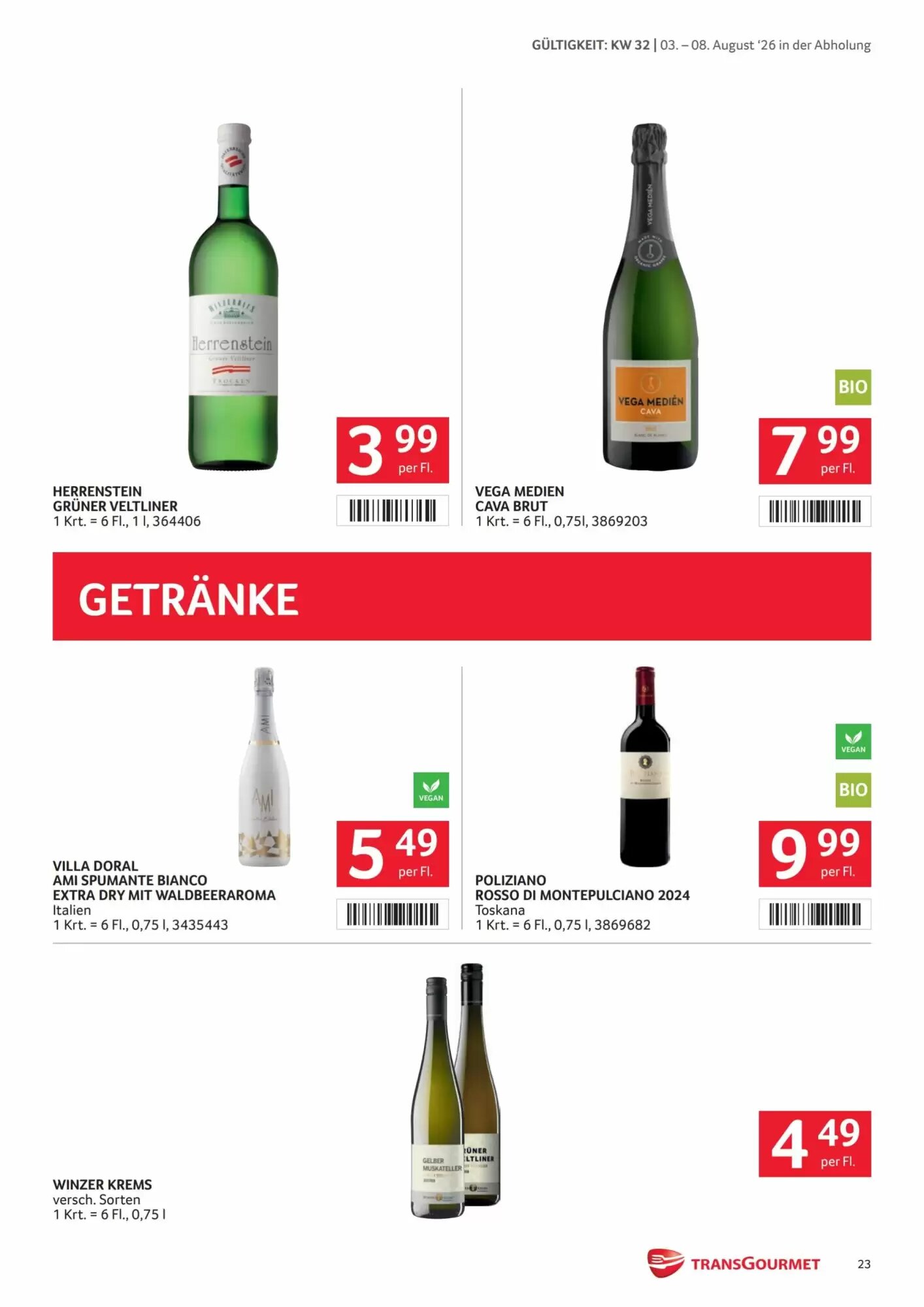 Transgourmet Flugblatt (ab 03.08.2026) - Angebote und Prospekt - Seite 23