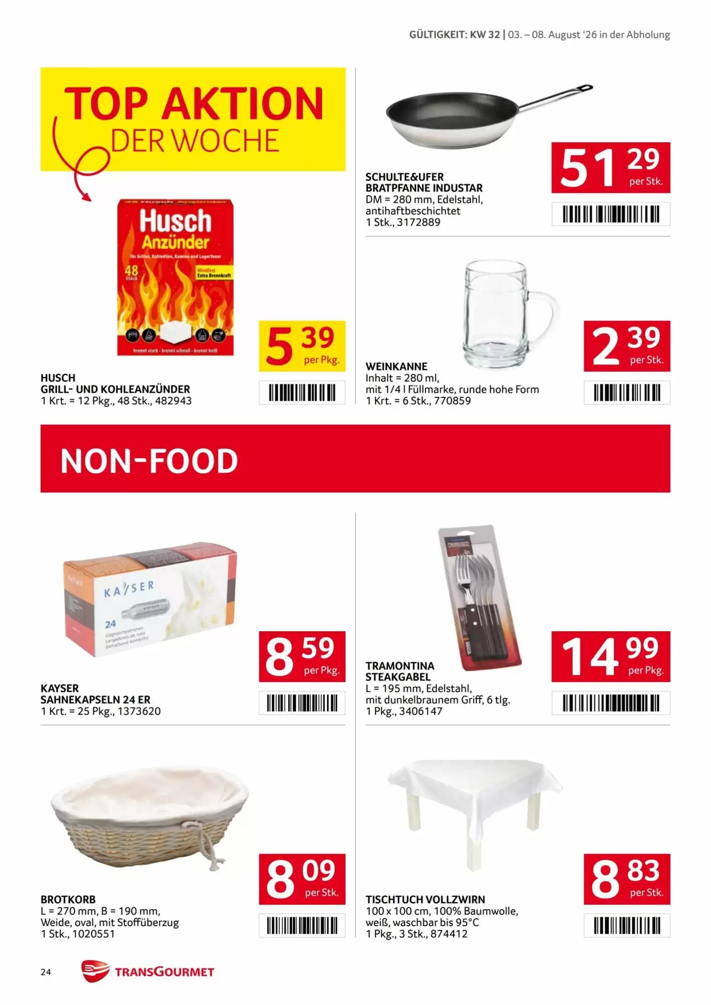 Transgourmet Flugblatt (ab 03.08.2026) - Angebote und Prospekt - Seite 24