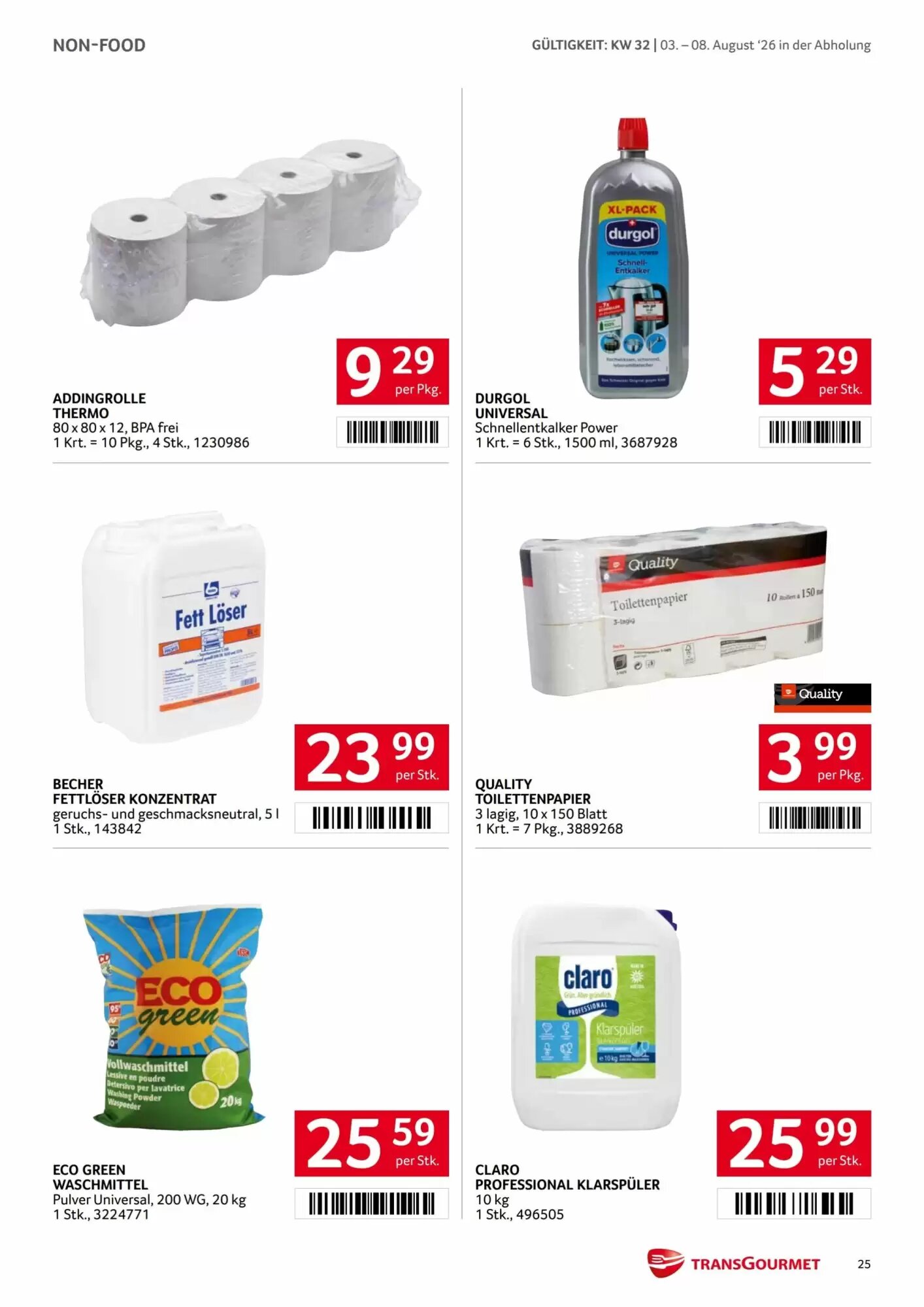 Transgourmet Flugblatt (ab 03.08.2026) - Angebote und Prospekt - Seite 25