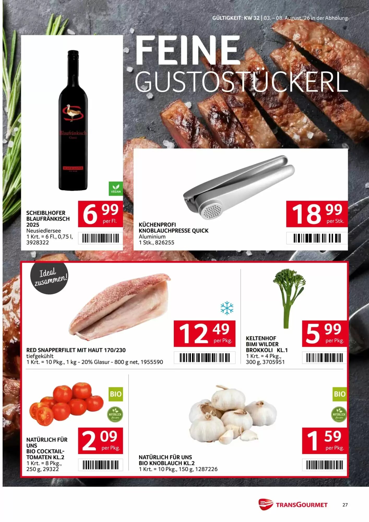 Transgourmet Flugblatt (ab 03.08.2026) - Angebote und Prospekt - Seite 27
