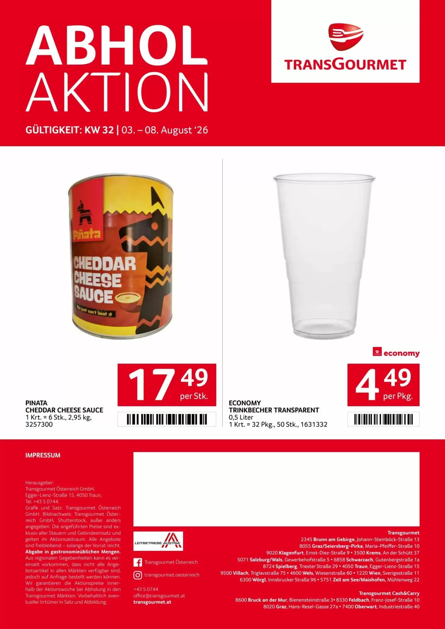 Transgourmet Flugblatt (ab 03.08.2026) - Angebote und Prospekt - Seite 32