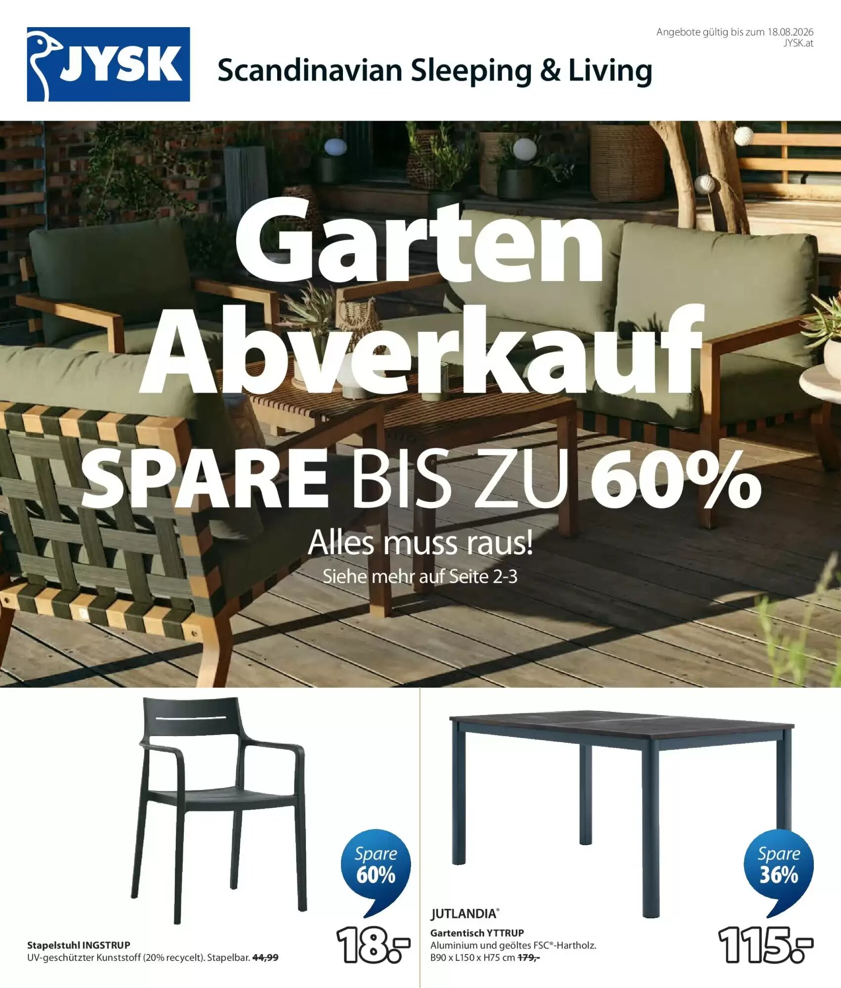 JYSK Flugblatt (ab 05.08.2026) - Angebote und Prospekt - Seite 1