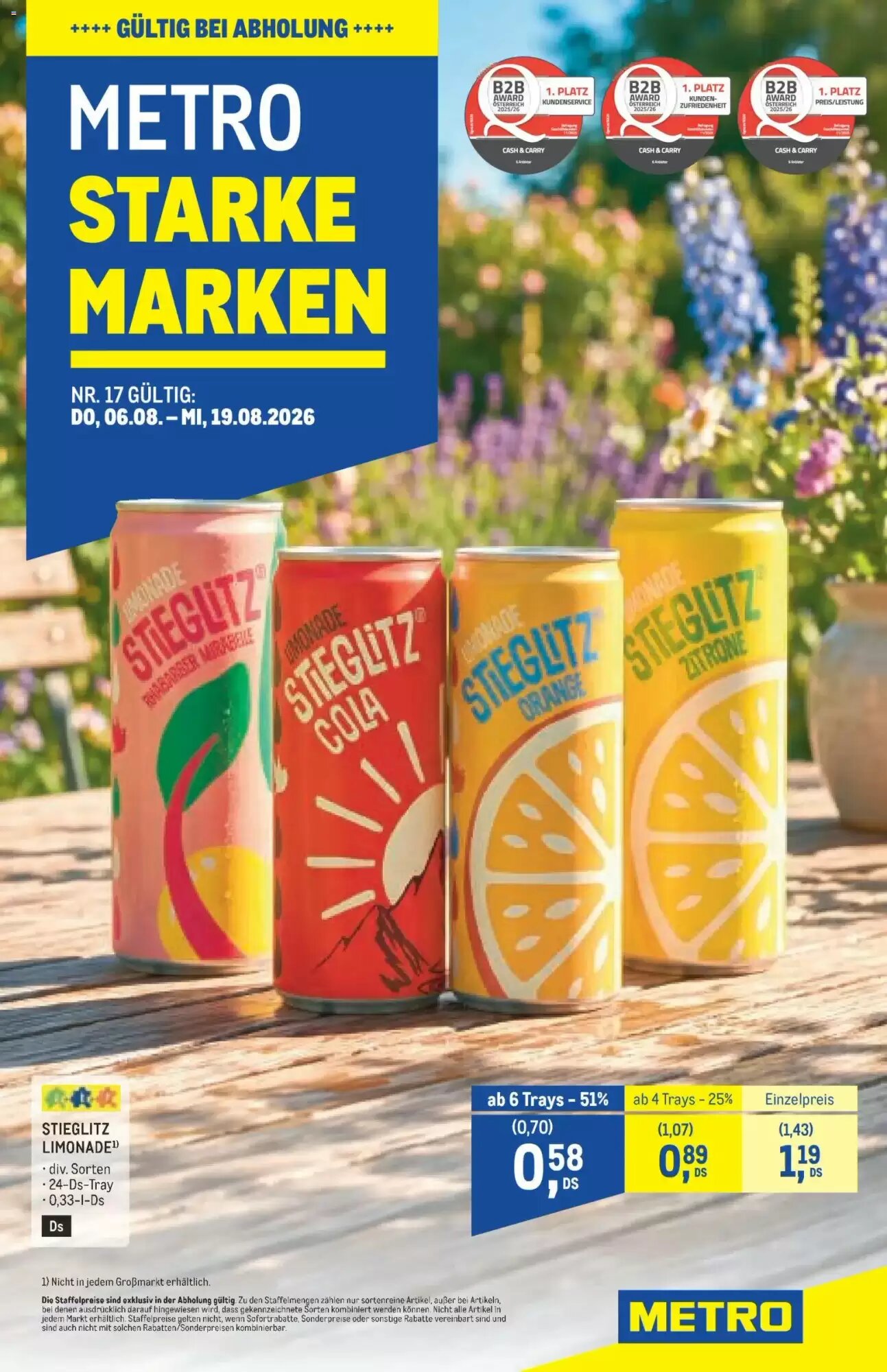 Metro Flugblatt (ab 06.08.2026) - Angebote und Prospekt - Seite 1