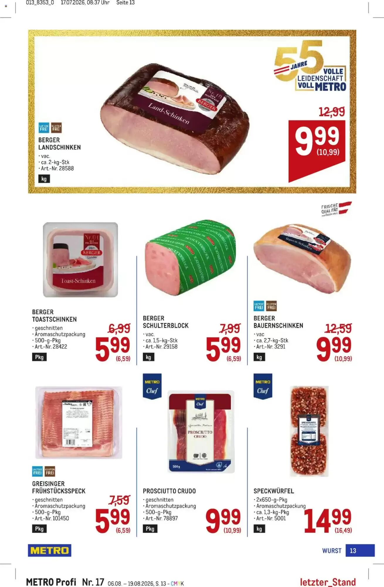 Metro Flugblatt (ab 06.08.2026) - Angebote und Prospekt - Seite 13