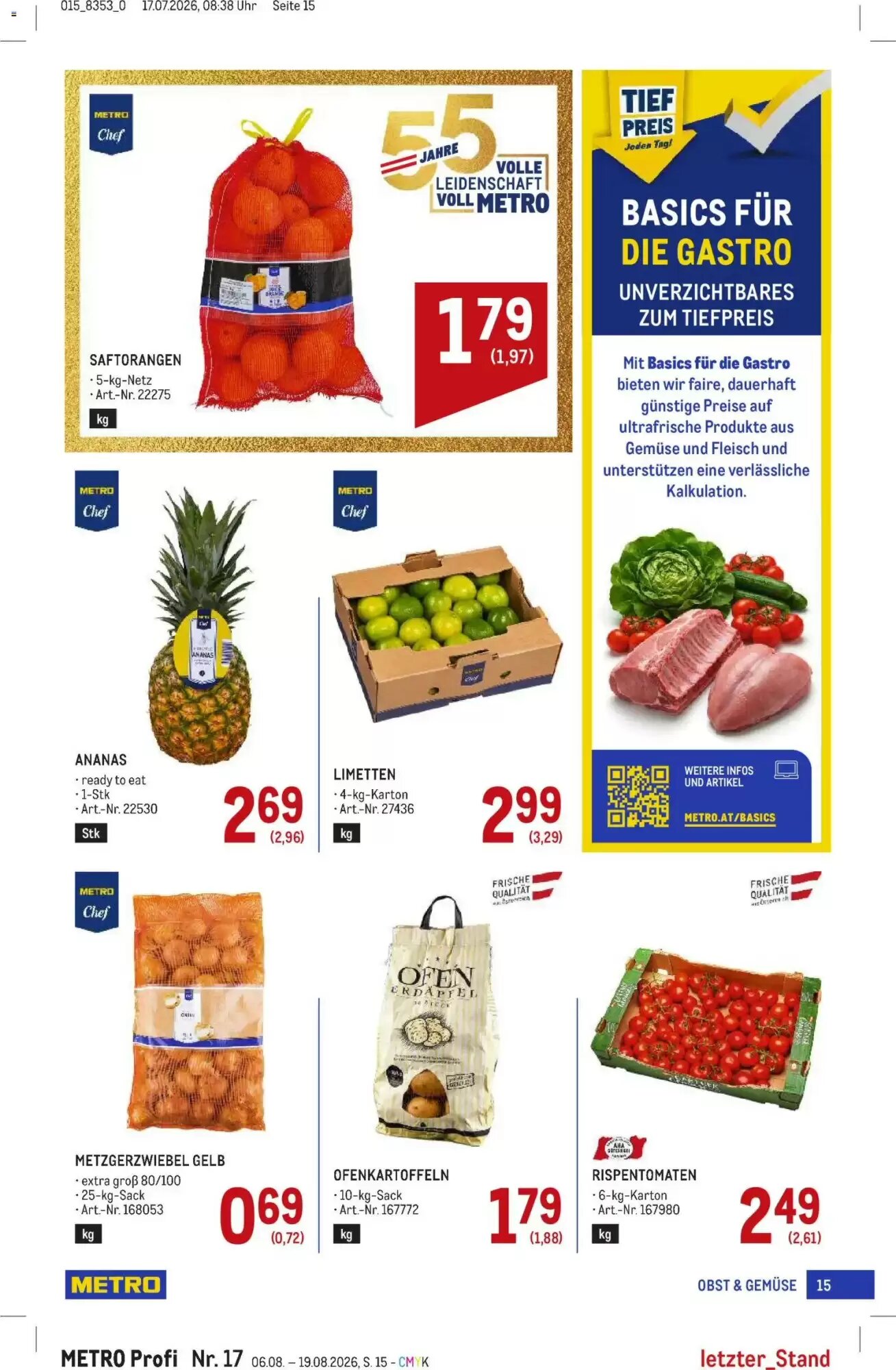 Metro Flugblatt (ab 06.08.2026) - Angebote und Prospekt - Seite 15