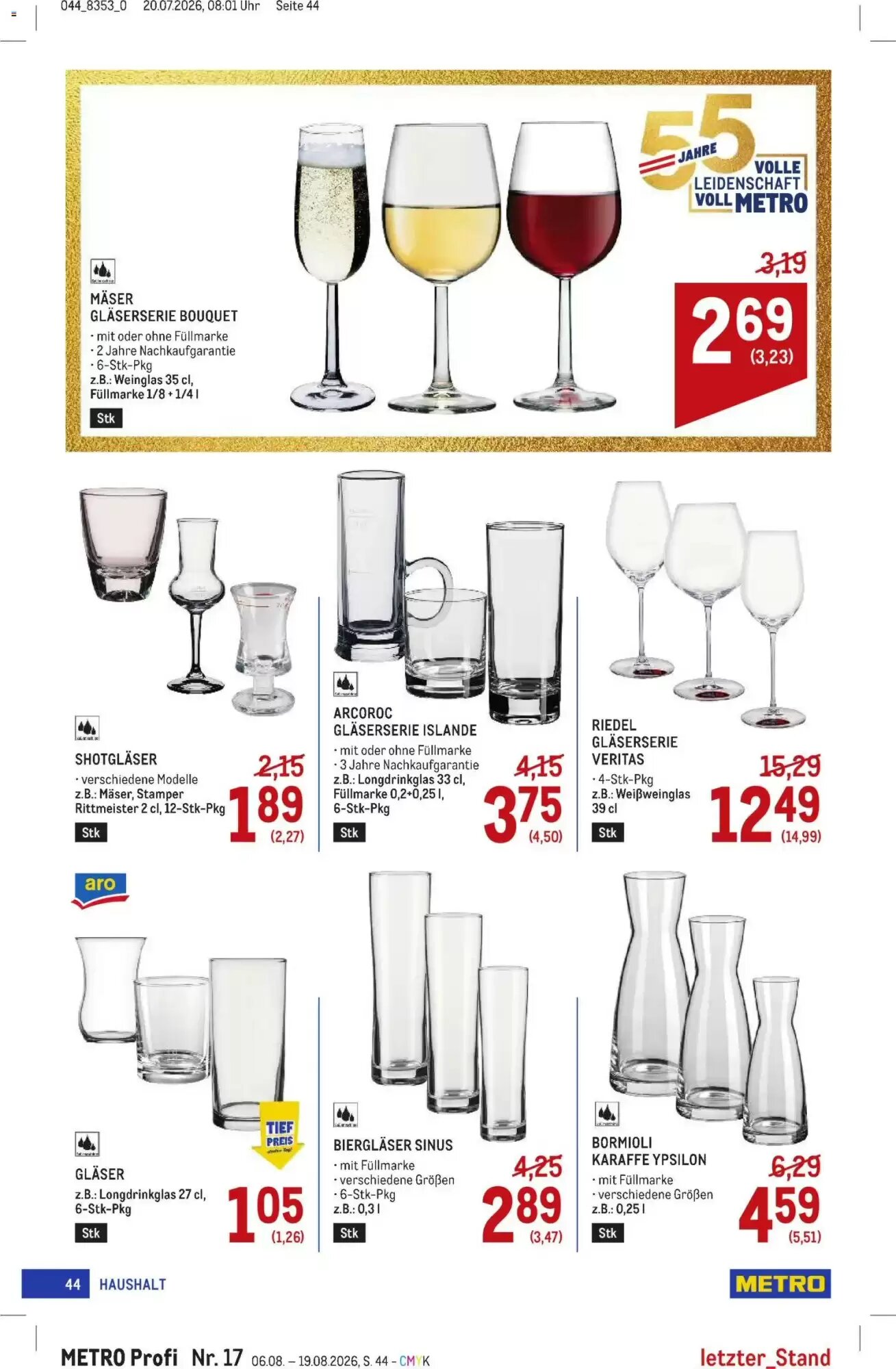 Metro Flugblatt (ab 06.08.2026) - Angebote und Prospekt - Seite 44