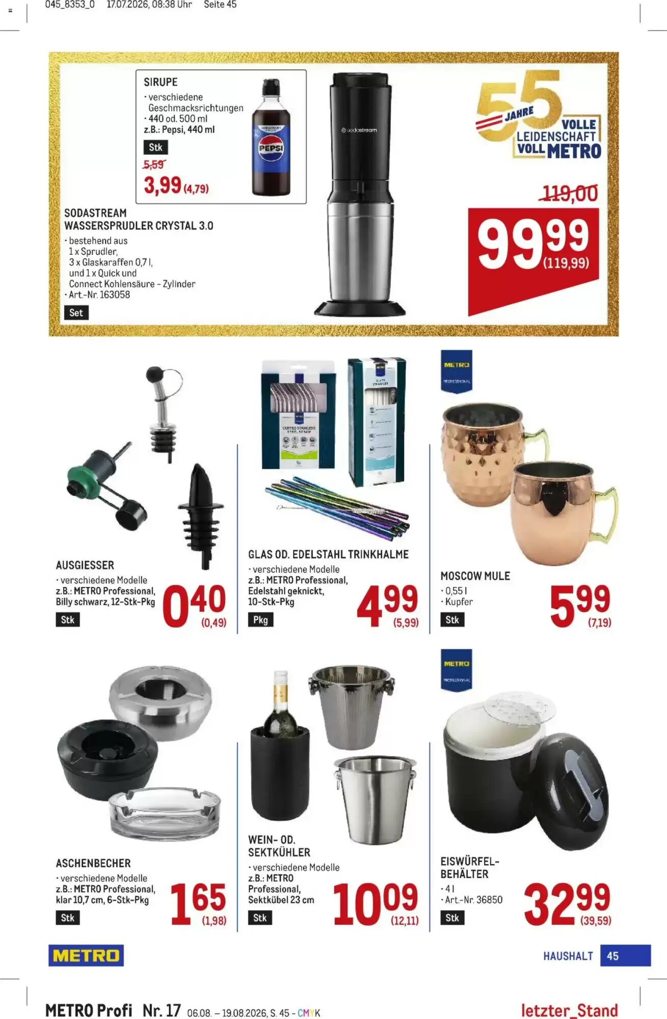 Metro Flugblatt (ab 06.08.2026) - Angebote und Prospekt - Seite 45