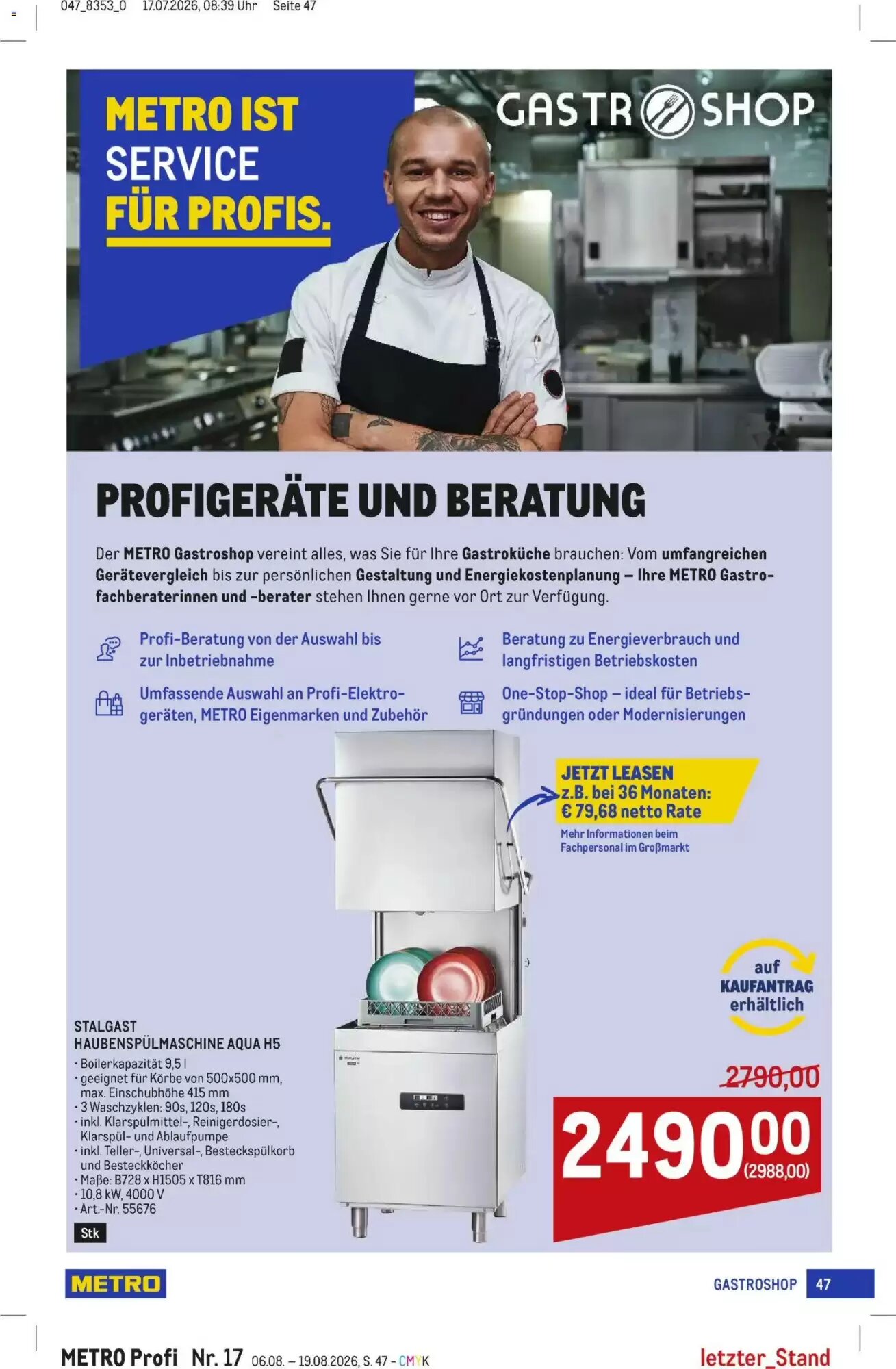 Metro Flugblatt (ab 06.08.2026) - Angebote und Prospekt - Seite 47