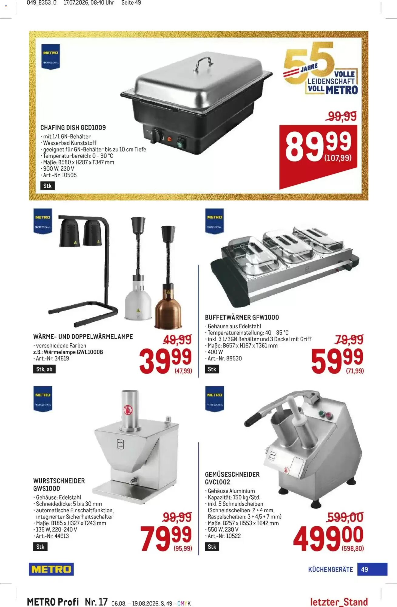 Metro Flugblatt (ab 06.08.2026) - Angebote und Prospekt - Seite 49