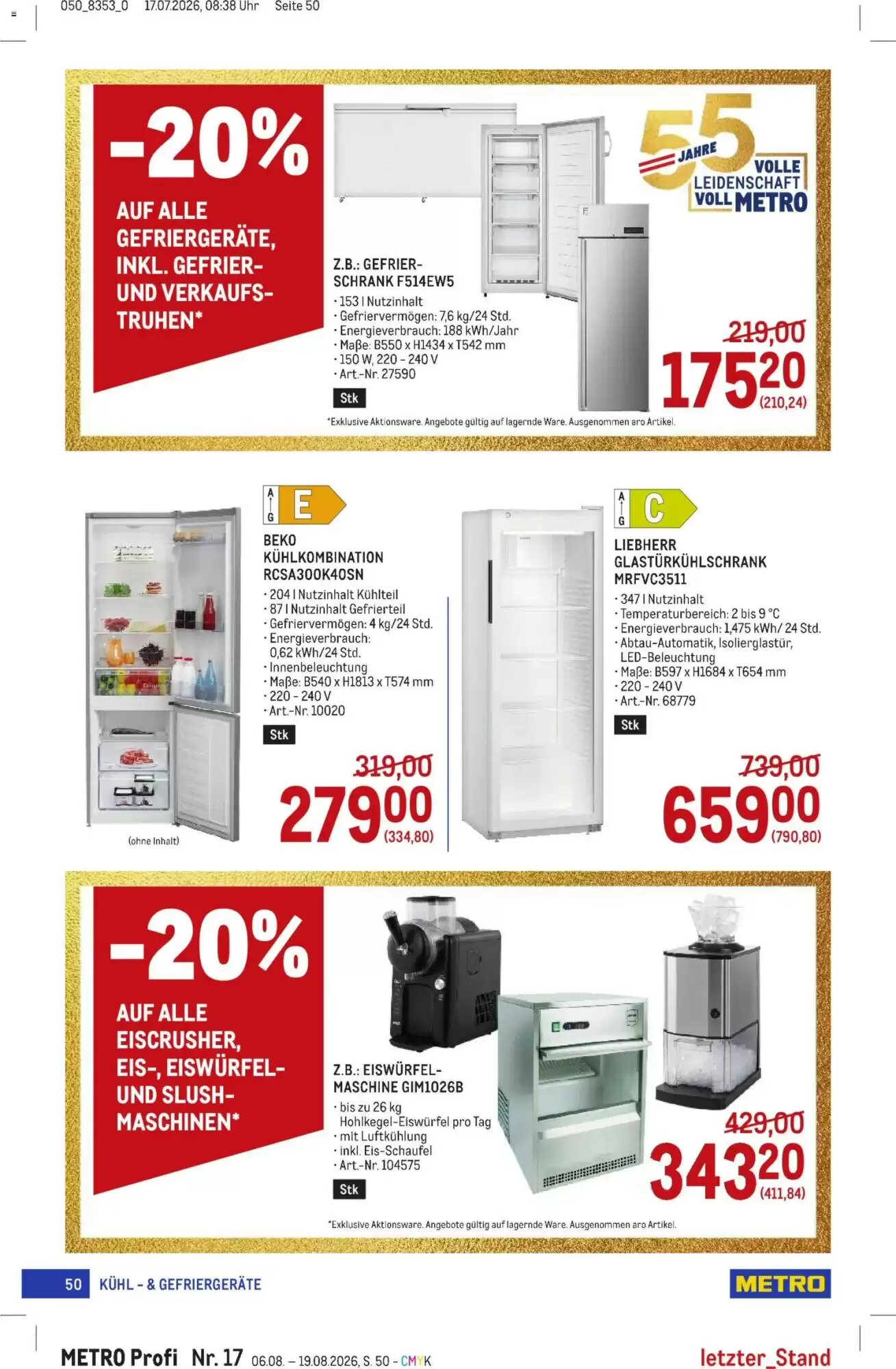 Metro Flugblatt (ab 06.08.2026) - Angebote und Prospekt - Seite 50