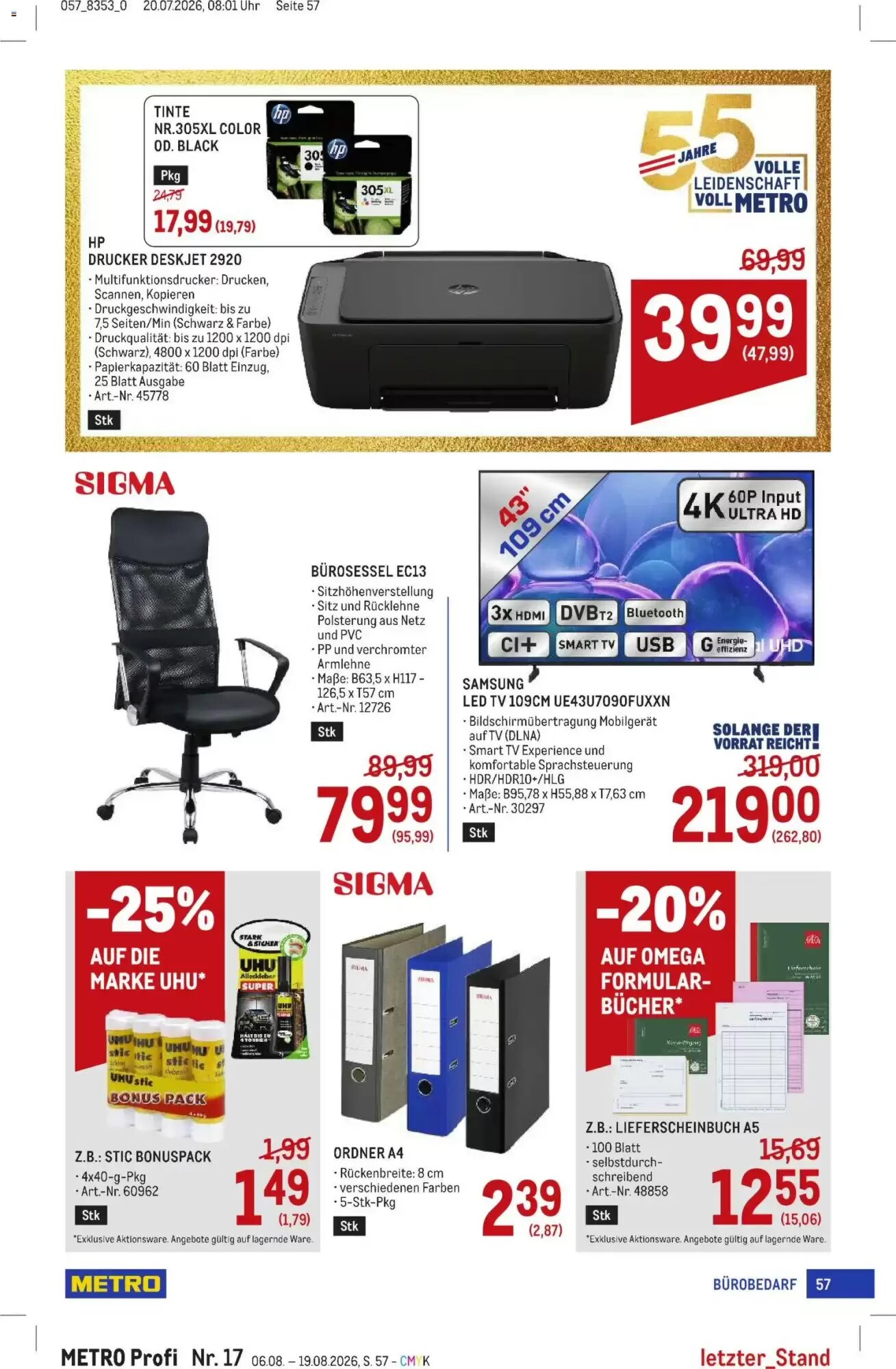 Metro Flugblatt (ab 06.08.2026) - Angebote und Prospekt - Seite 57