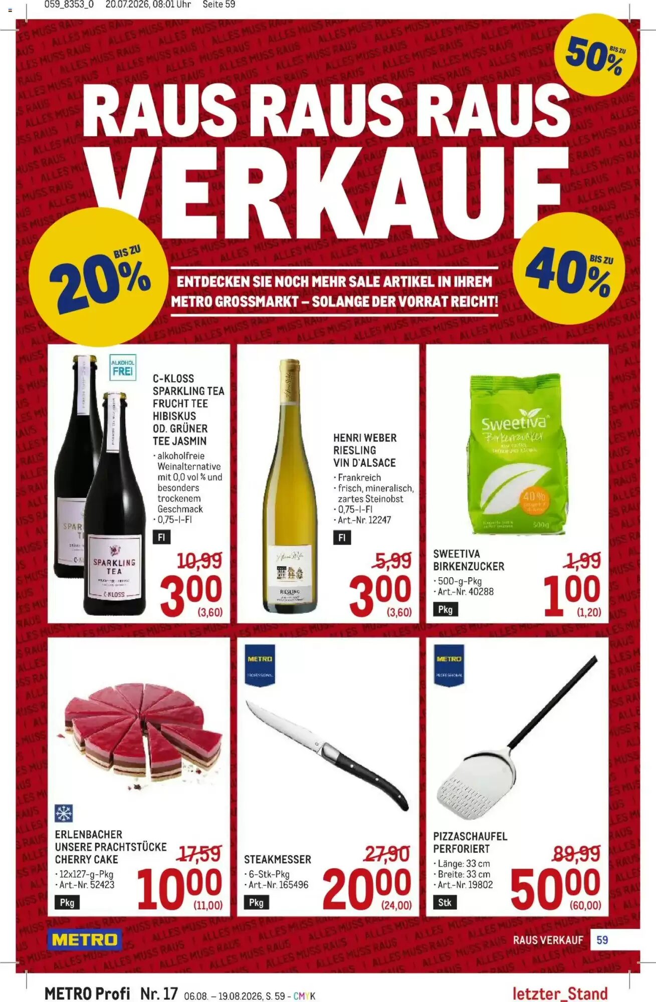 Metro Flugblatt (ab 06.08.2026) - Angebote und Prospekt - Seite 59