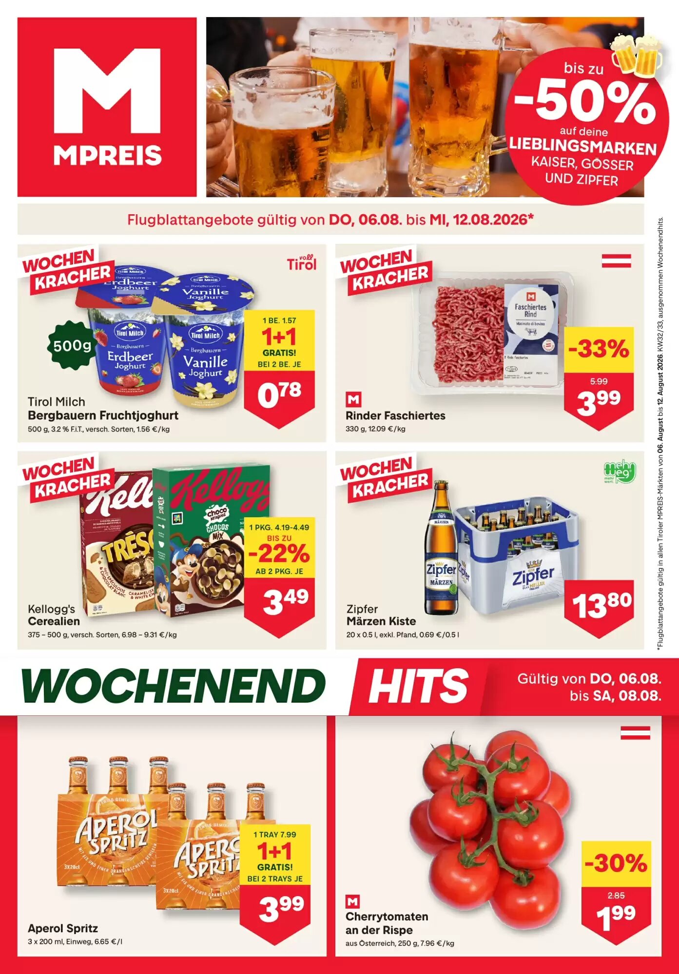 MPreis Flugblatt (ab 06.08.2026) - Angebote und Prospekt - Seite 1