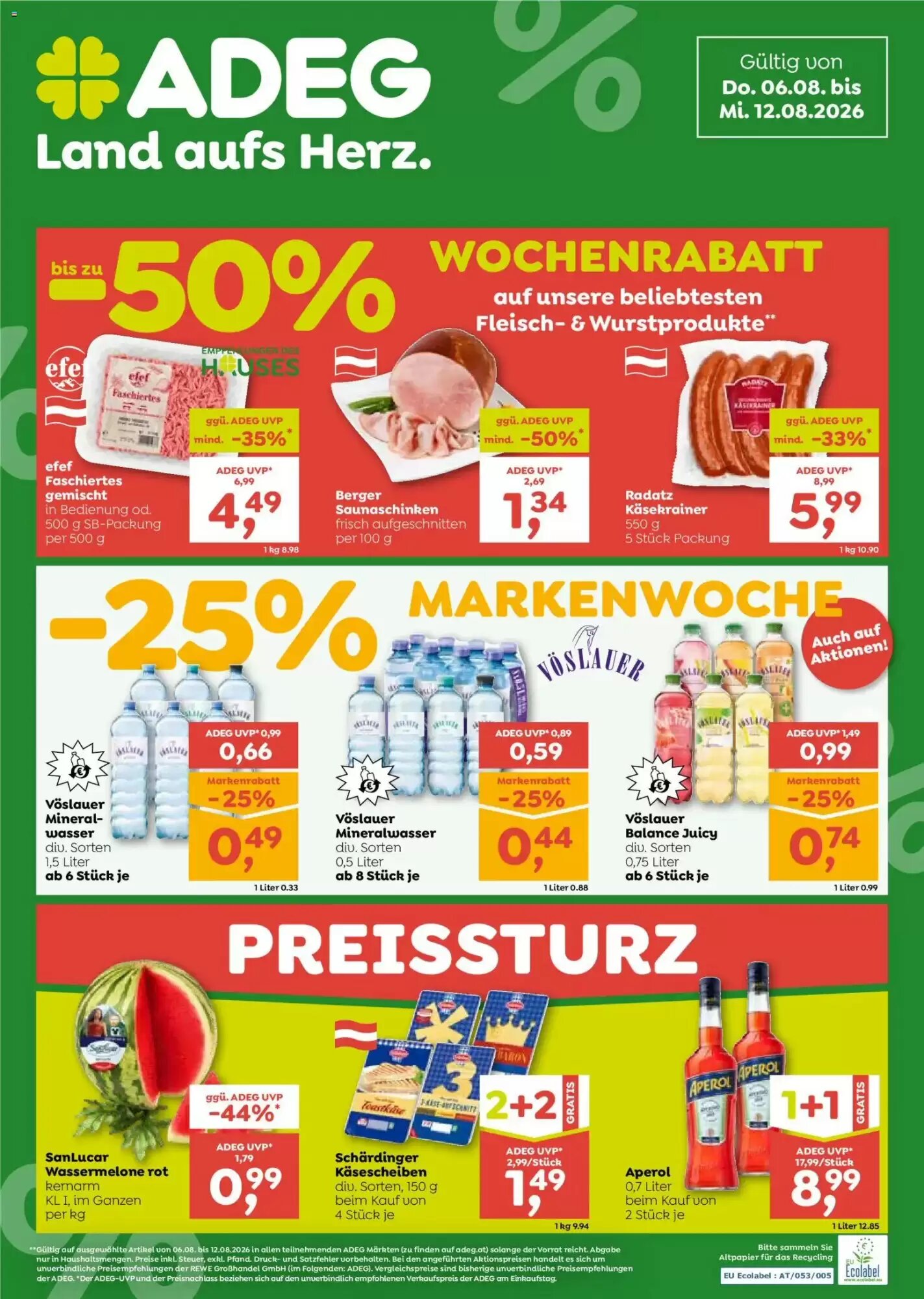 ADEG Flugblatt (ab 06.08.2026) - Angebote und Prospekt - Seite 1