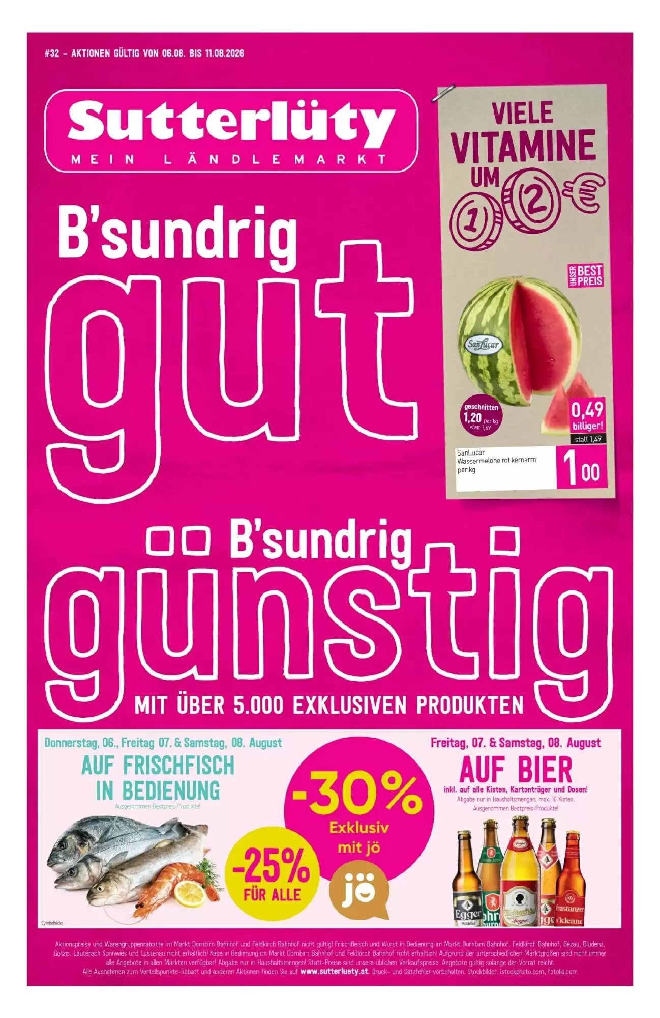 Sutterlüty Flugblatt (ab 06.08.2026) - Angebote und Prospekt - Seite 1
