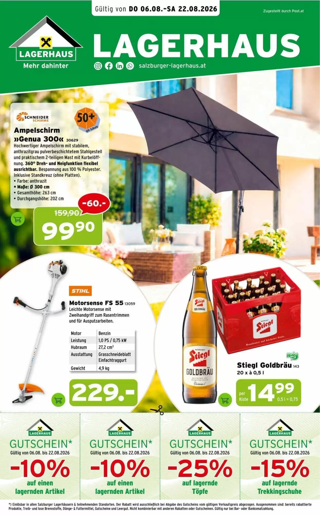 Salzburger Lagerhaus Flugblatt (ab 06.08.2026) - Angebote und Prospekt - Seite 1