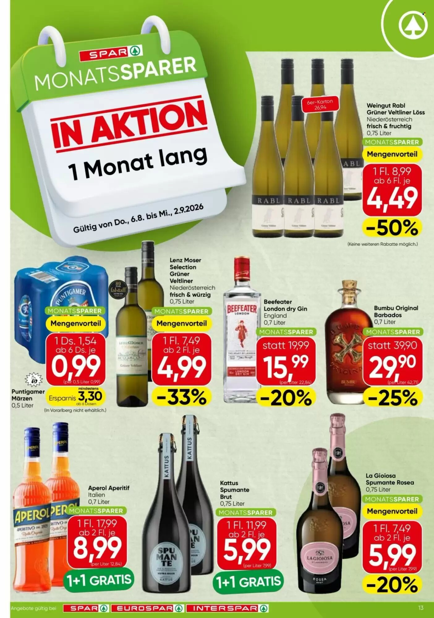 Eurospar Flugblatt (ab 06.08.2026) - Angebote und Prospekt - Seite 13