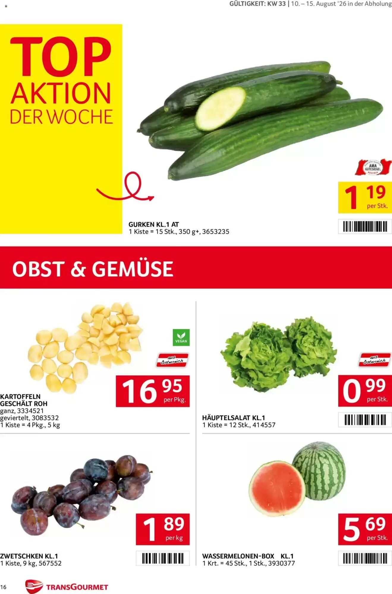 Transgourmet Flugblatt (ab 10.08.2026) - Angebote und Prospekt - Seite 16