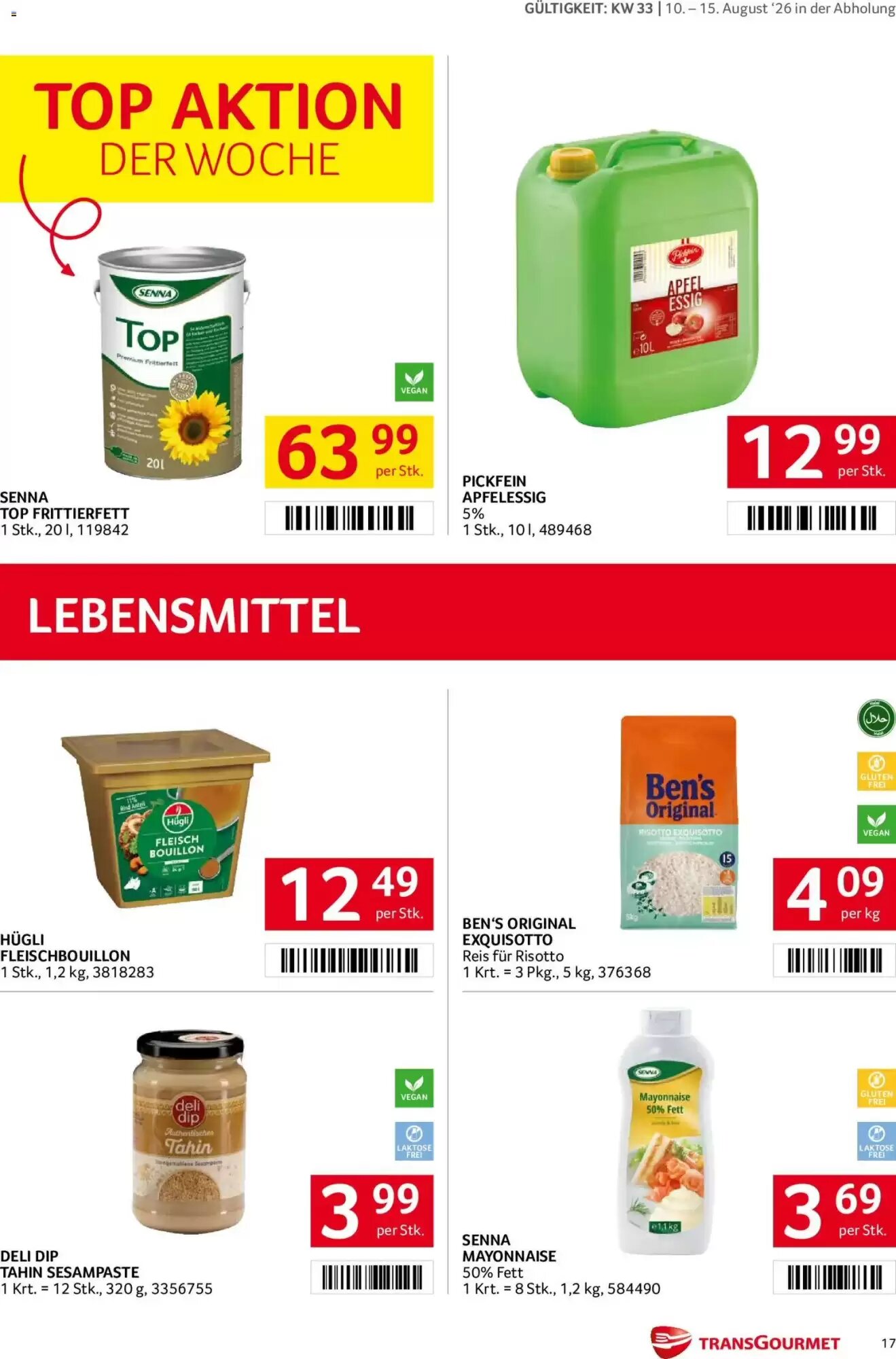 Transgourmet Flugblatt (ab 10.08.2026) - Angebote und Prospekt - Seite 17