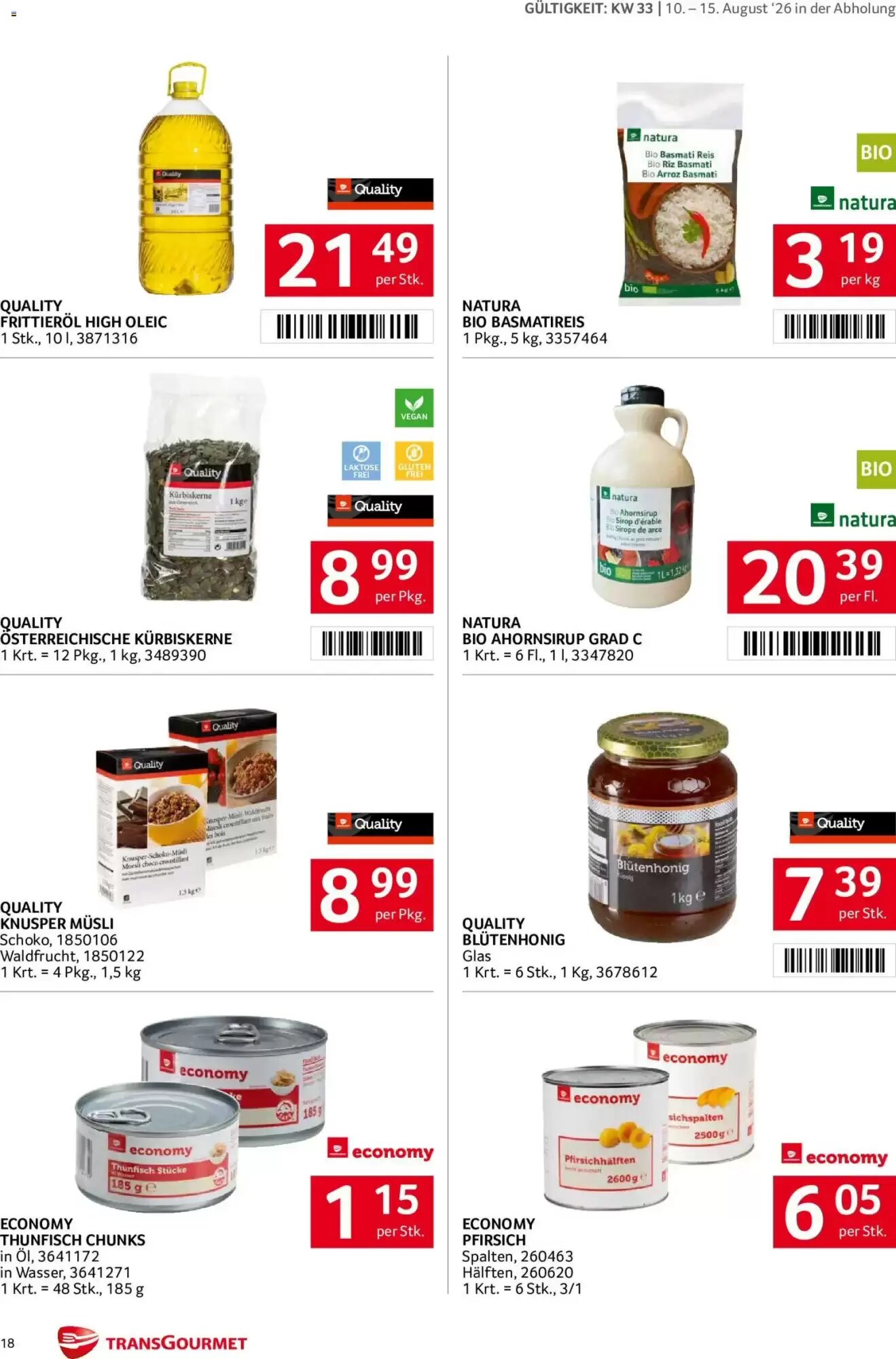 Transgourmet Flugblatt (ab 10.08.2026) - Angebote und Prospekt - Seite 18