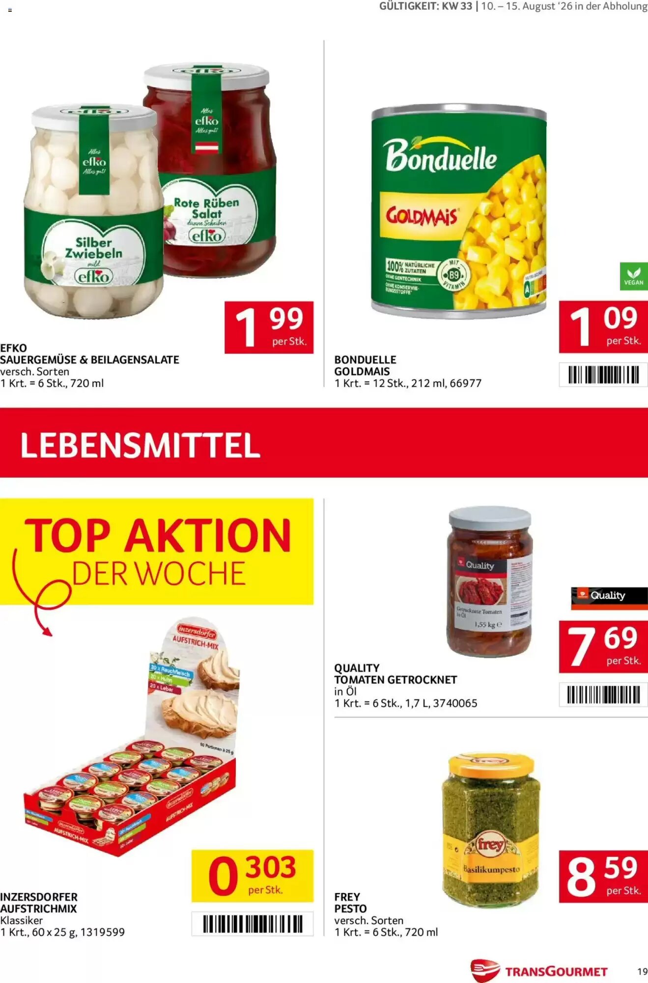 Transgourmet Flugblatt (ab 10.08.2026) - Angebote und Prospekt - Seite 19