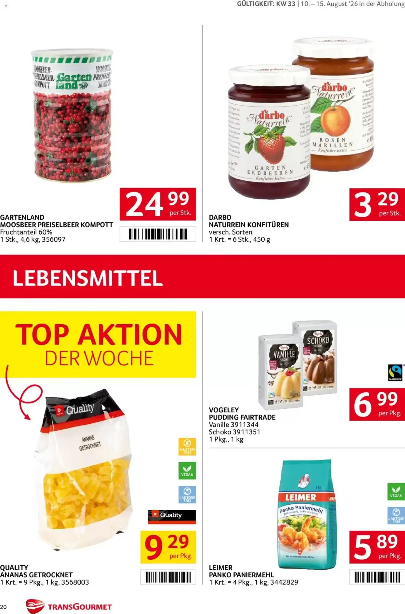 Transgourmet Flugblatt (ab 10.08.2026) - Angebote und Prospekt - Seite 20
