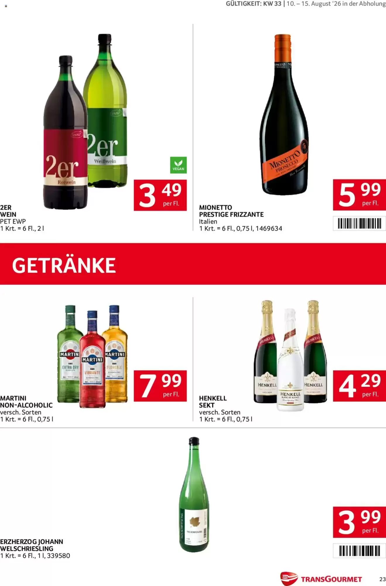 Transgourmet Flugblatt (ab 10.08.2026) - Angebote und Prospekt - Seite 23